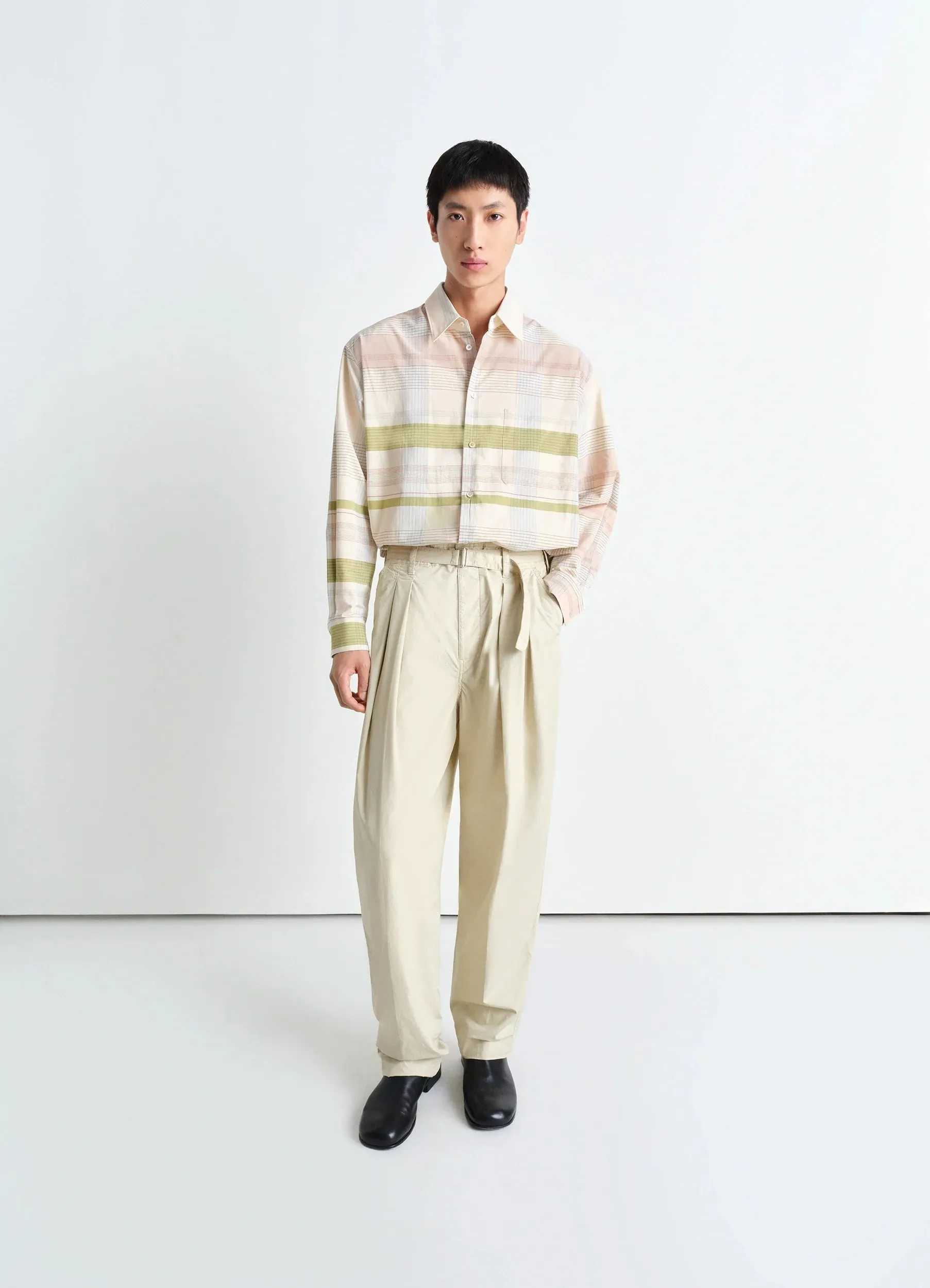 BELTED PLEATED PANTS sold by Lemaire
