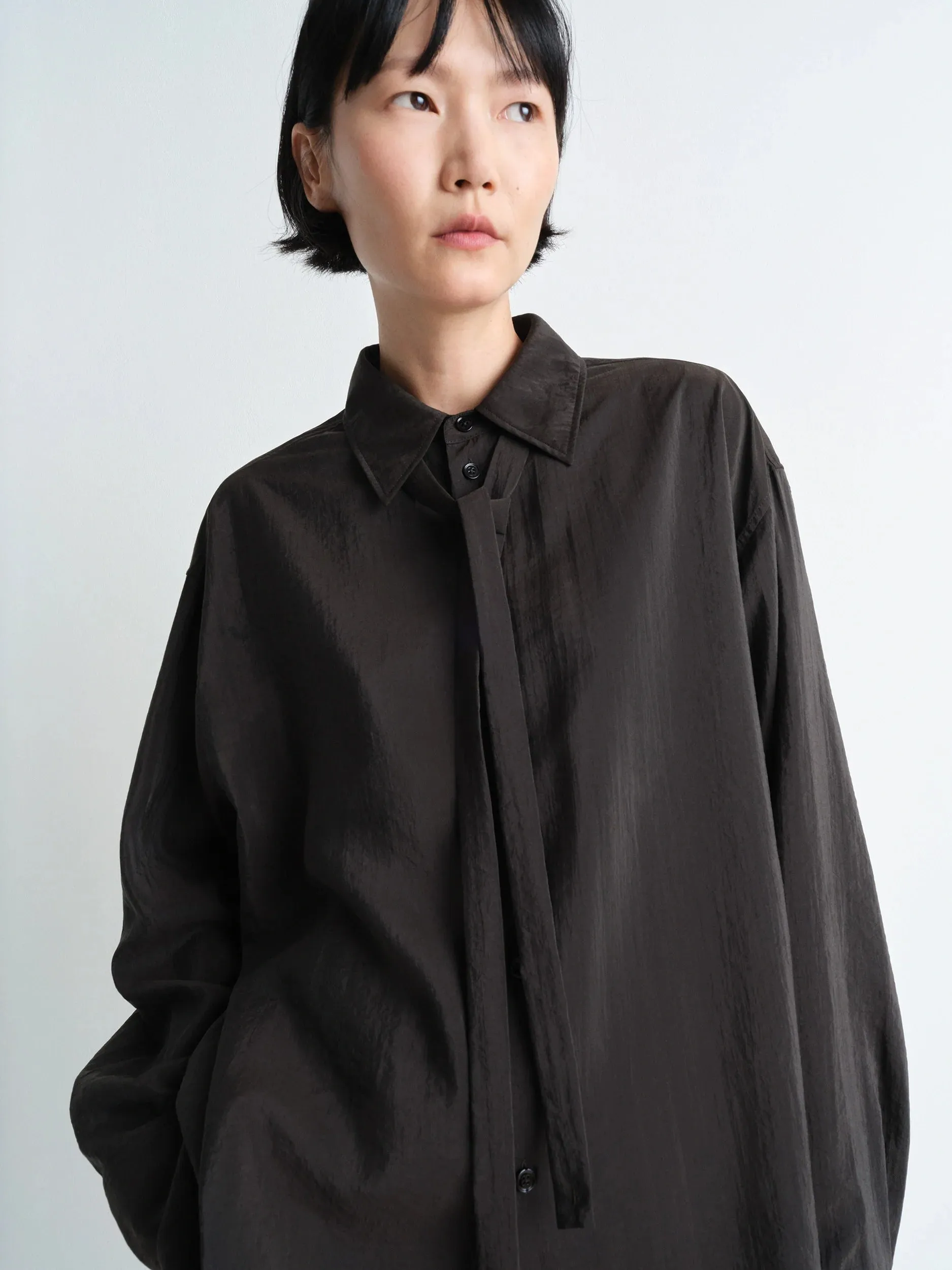 LONG SHIRT WITH TIE sold by Lemaire product image thumbnail 2