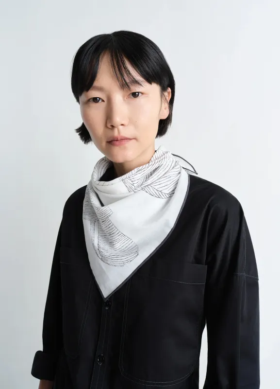 PHILIPPE WEISBECKER BANDANA 60 GREEN HOUSES made by Lemaire