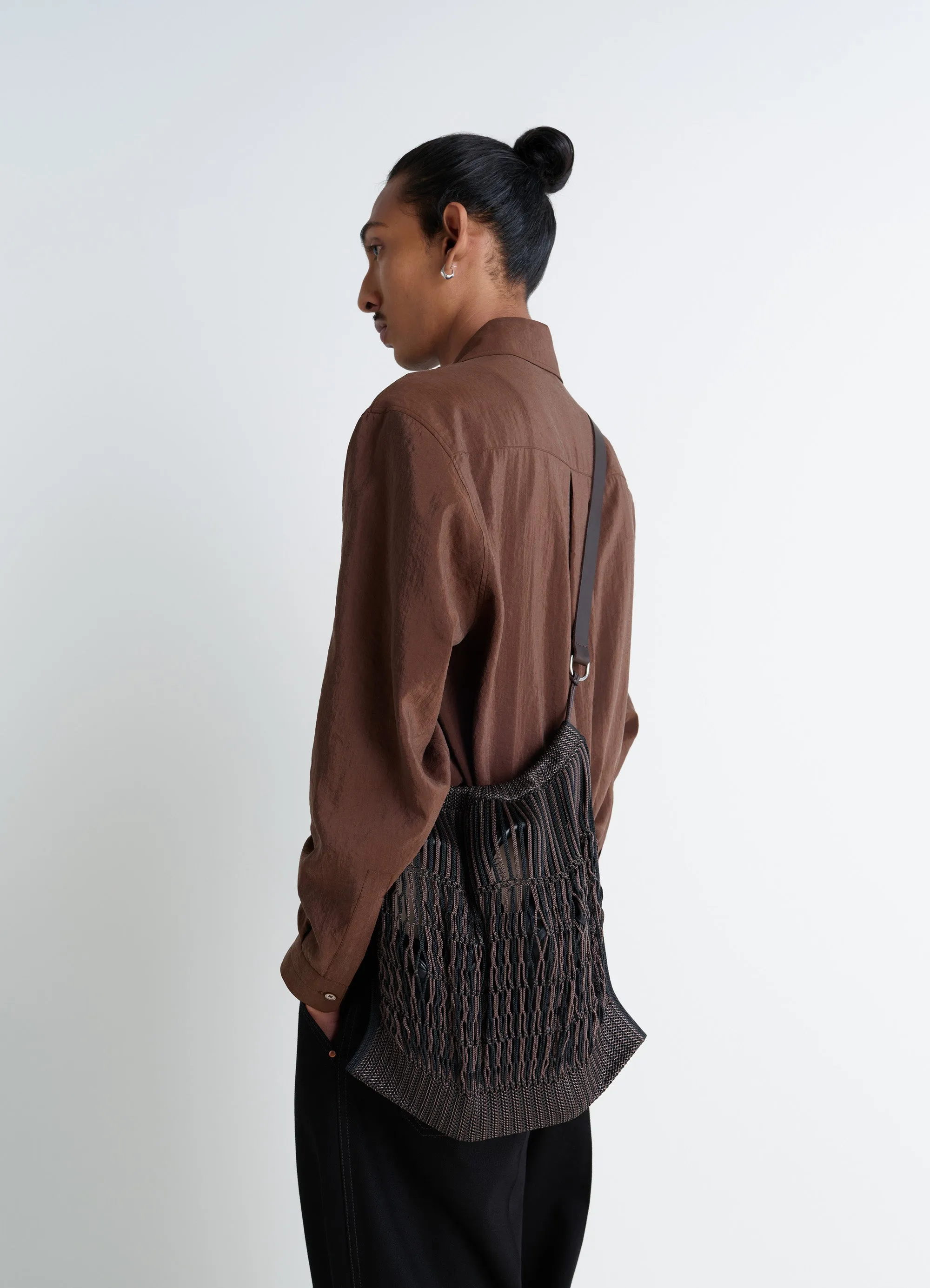 LARGE CROSSBODY FILT NET SHOPPING BAG sold by Lemaire product image thumbnail 3