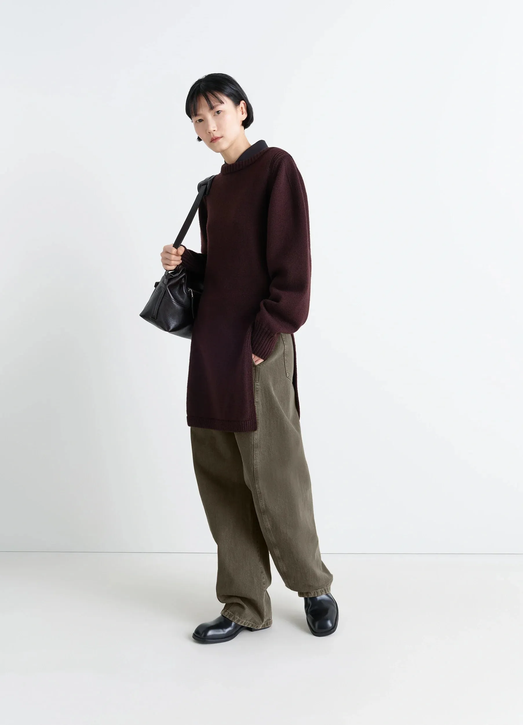 TWISTED BELTED PANTS IN DENIM sold by Lemaire product image thumbnail 2