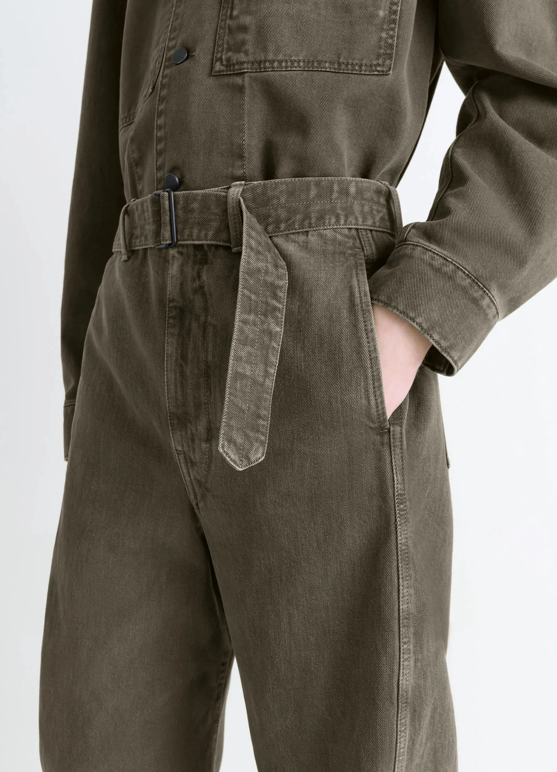 TWISTED BELTED PANTS IN DENIM sold by Lemaire product image thumbnail 4
