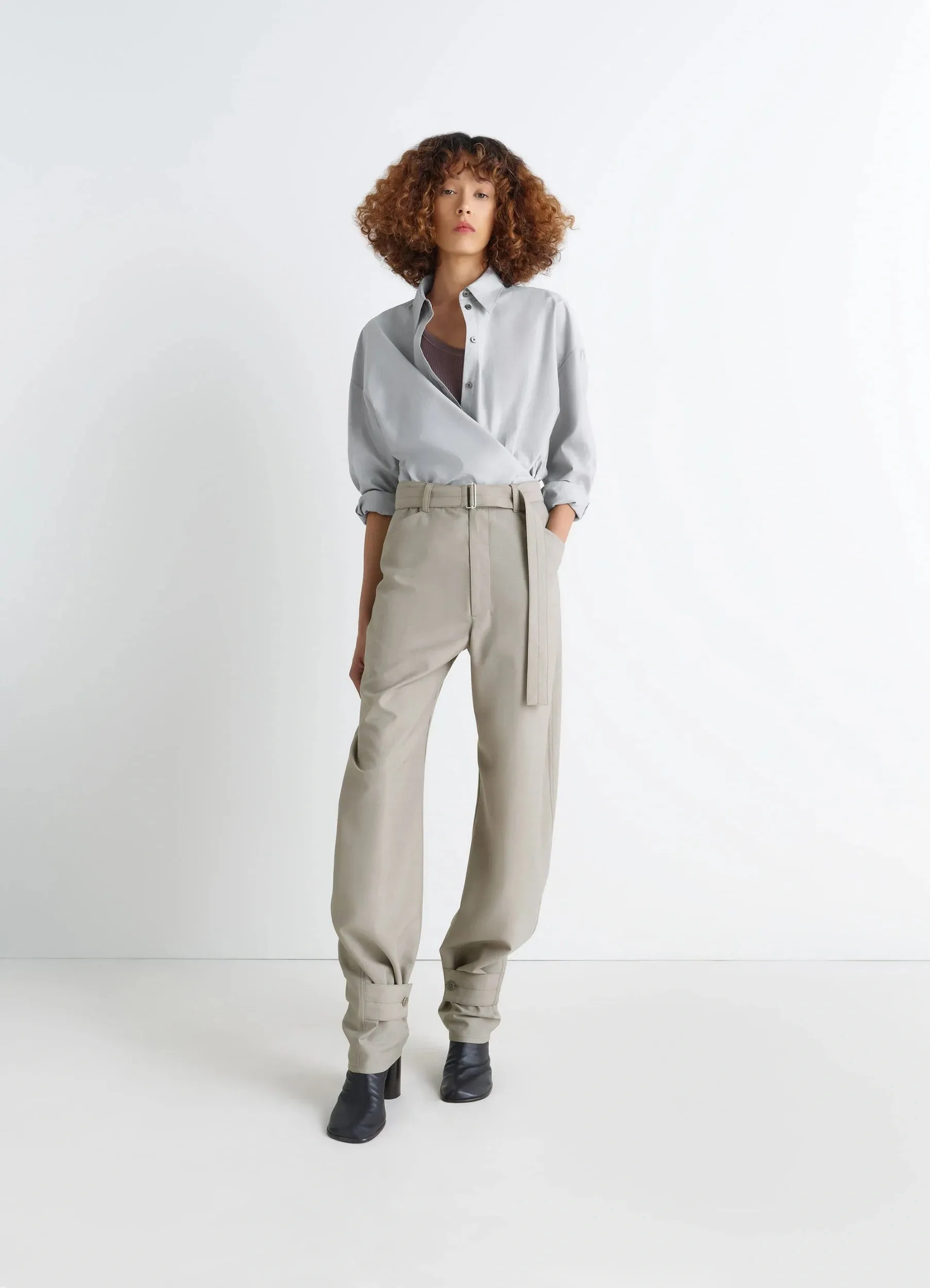 STRAIGHT COLLAR TWISTED SHIRT sold by Lemaire product image thumbnail 2