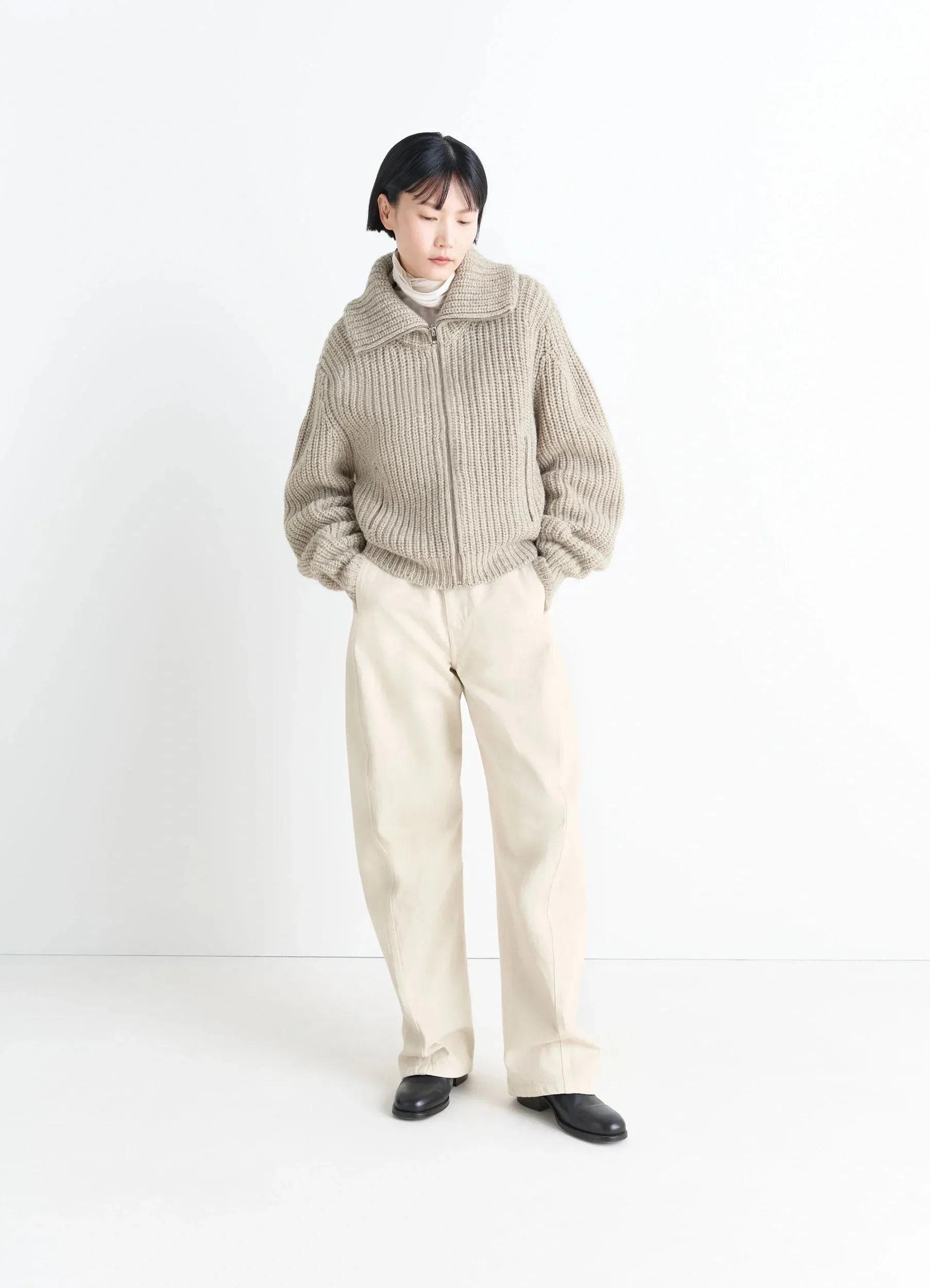 ZIPPED CARDIGAN IN YAK ALPACA sold by Lemaire product image thumbnail 2