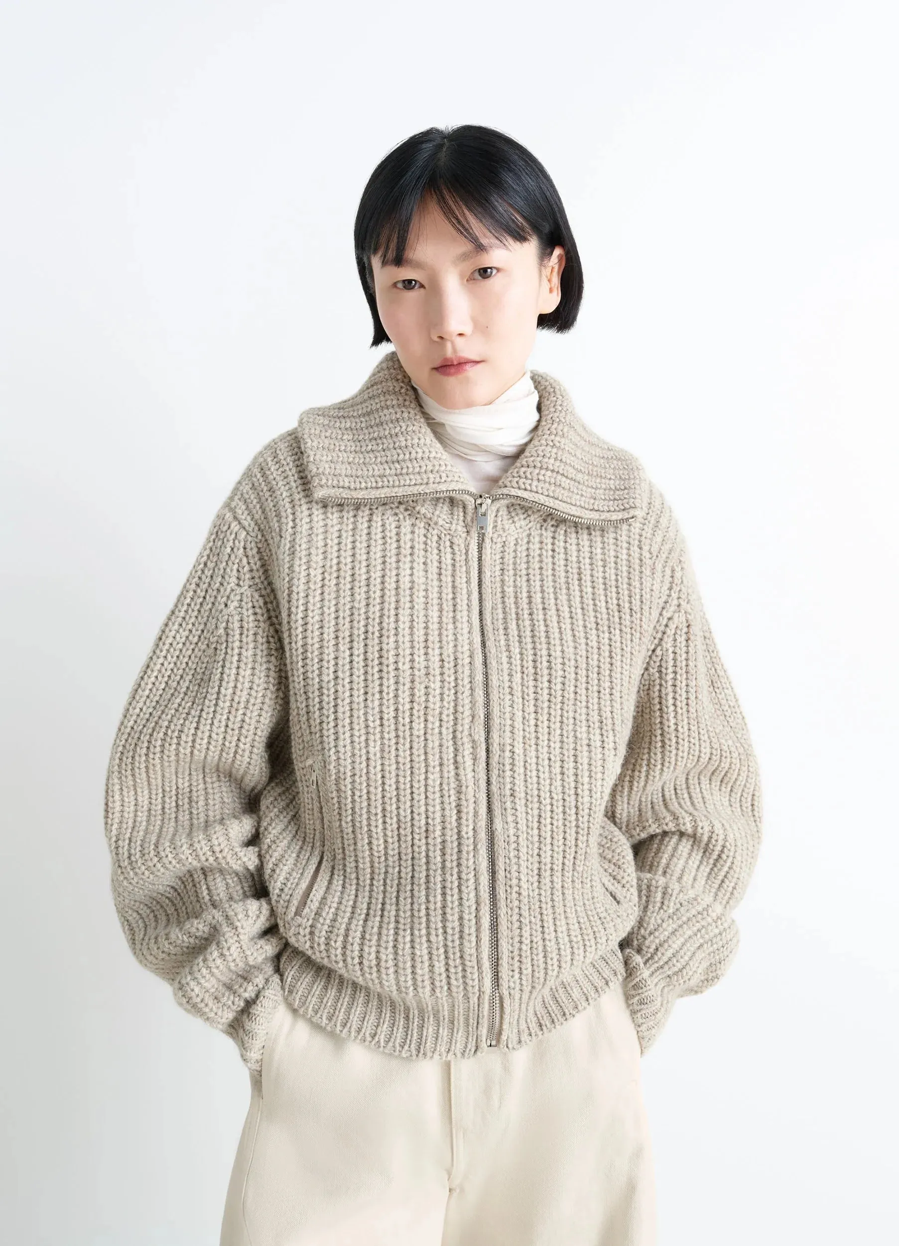 ZIPPED CARDIGAN IN YAK ALPACA sold by Lemaire