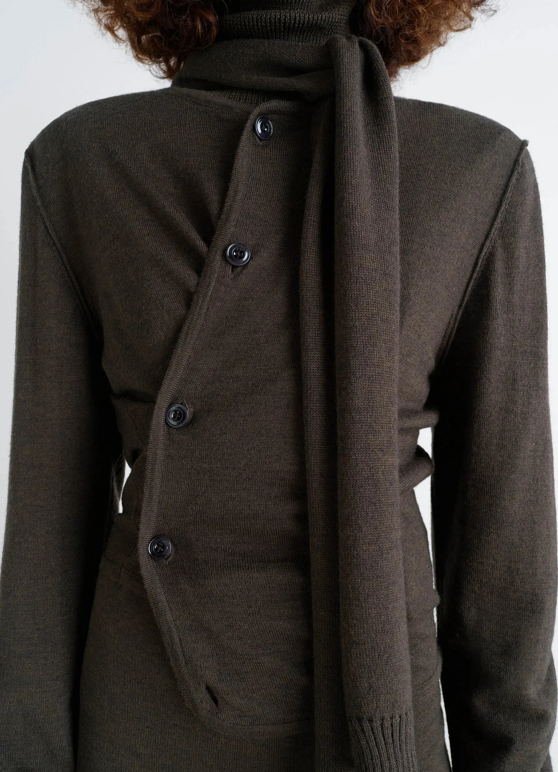 TWISTED CARDIGAN WITH SCARF sold by Lemaire product image thumbnail 4