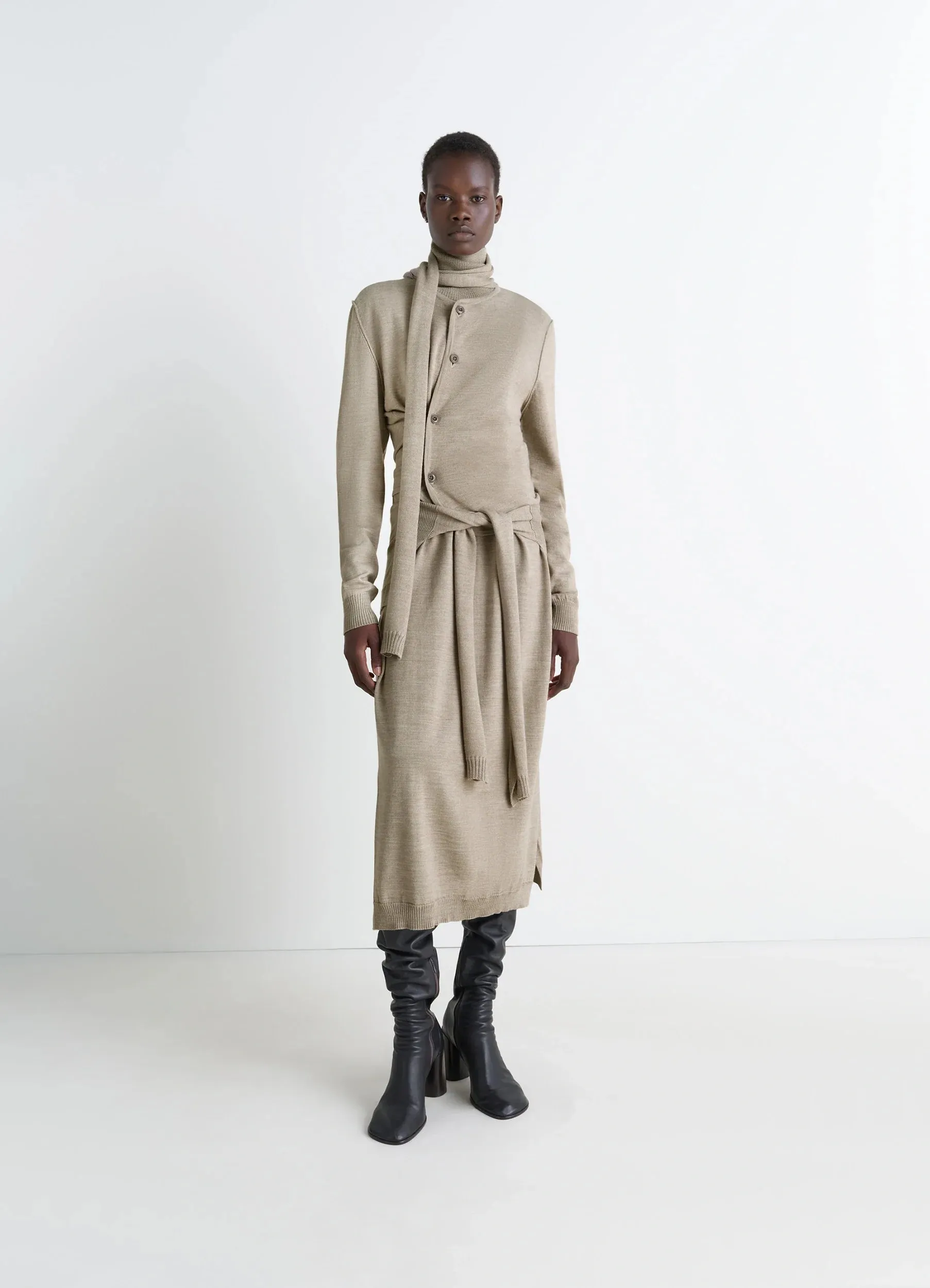 TWISTED CARDIGAN WITH SCARF sold by Lemaire product image thumbnail 2
