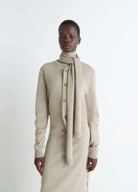 TWISTED CARDIGAN WITH SCARF made by Lemaire