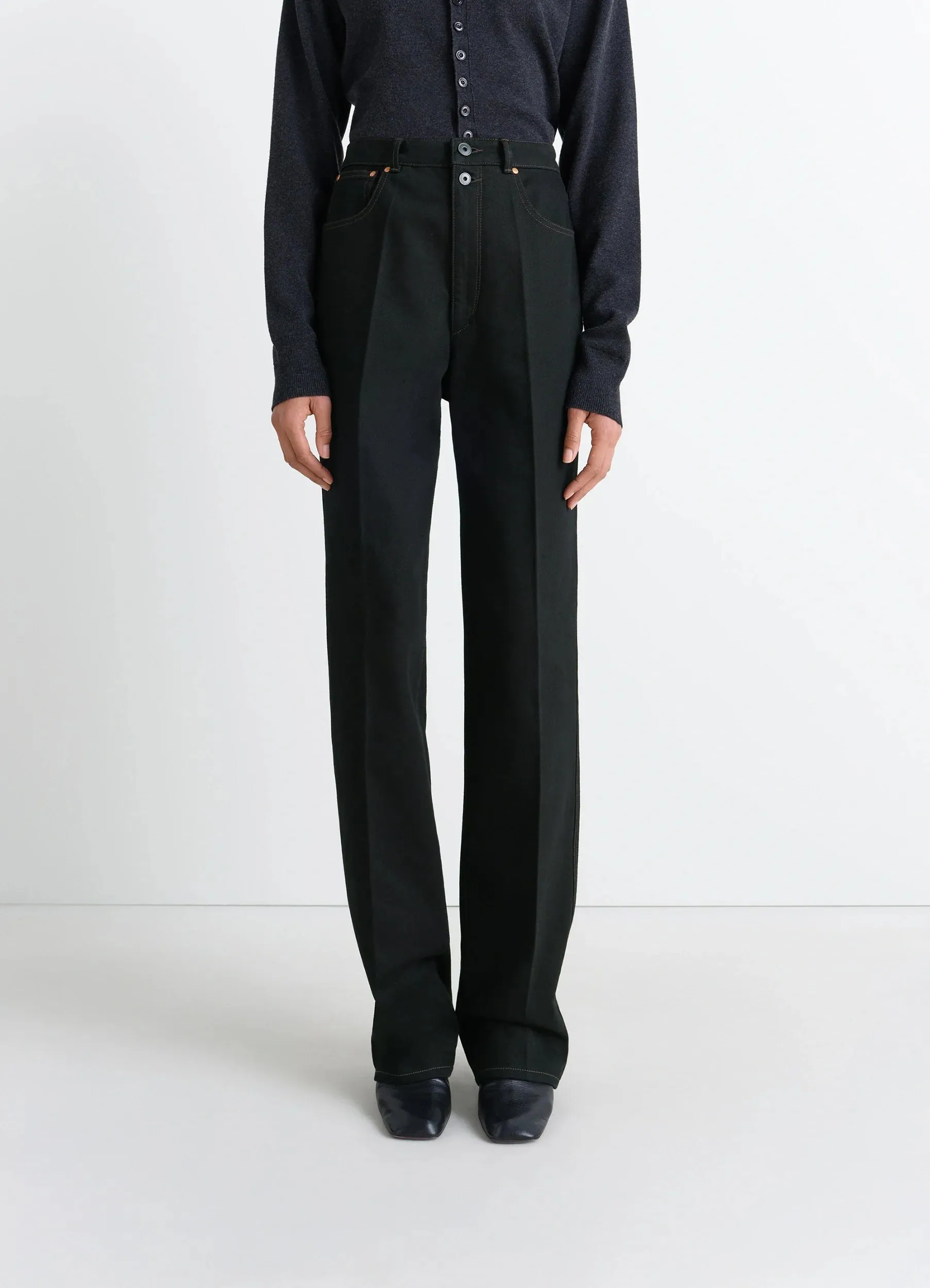HIGH WAISTED STRAIGHT PANTS sold by Lemaire product image thumbnail 3