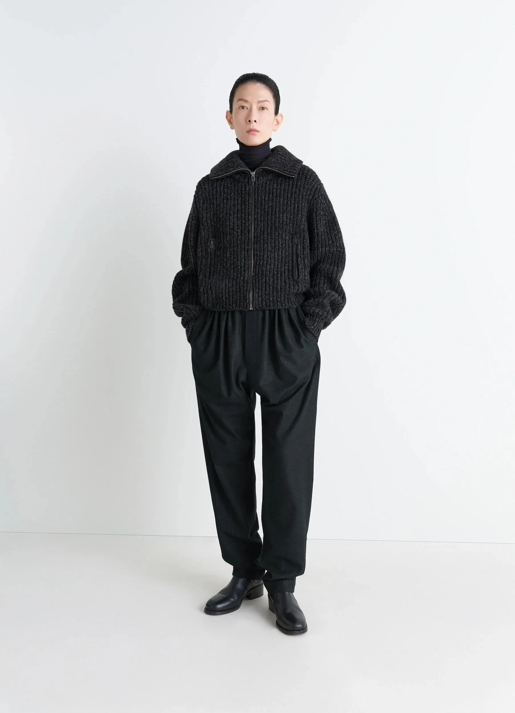 DRAWSTRING PANTS IN CASHMERE sold by Lemaire