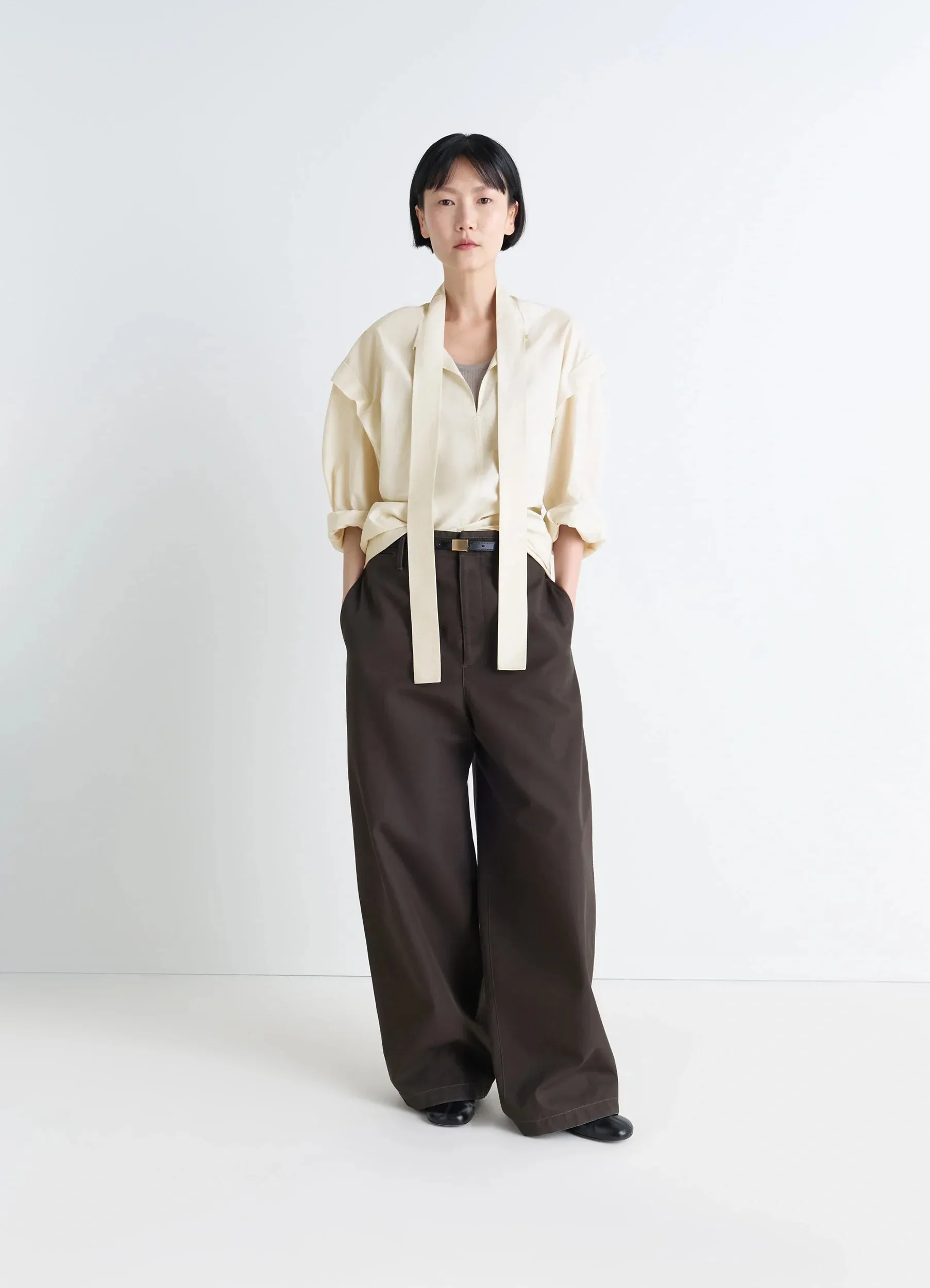 ASCOT BLOUSE IN WASHED COTTON SILK sold by Lemaire product image thumbnail 2