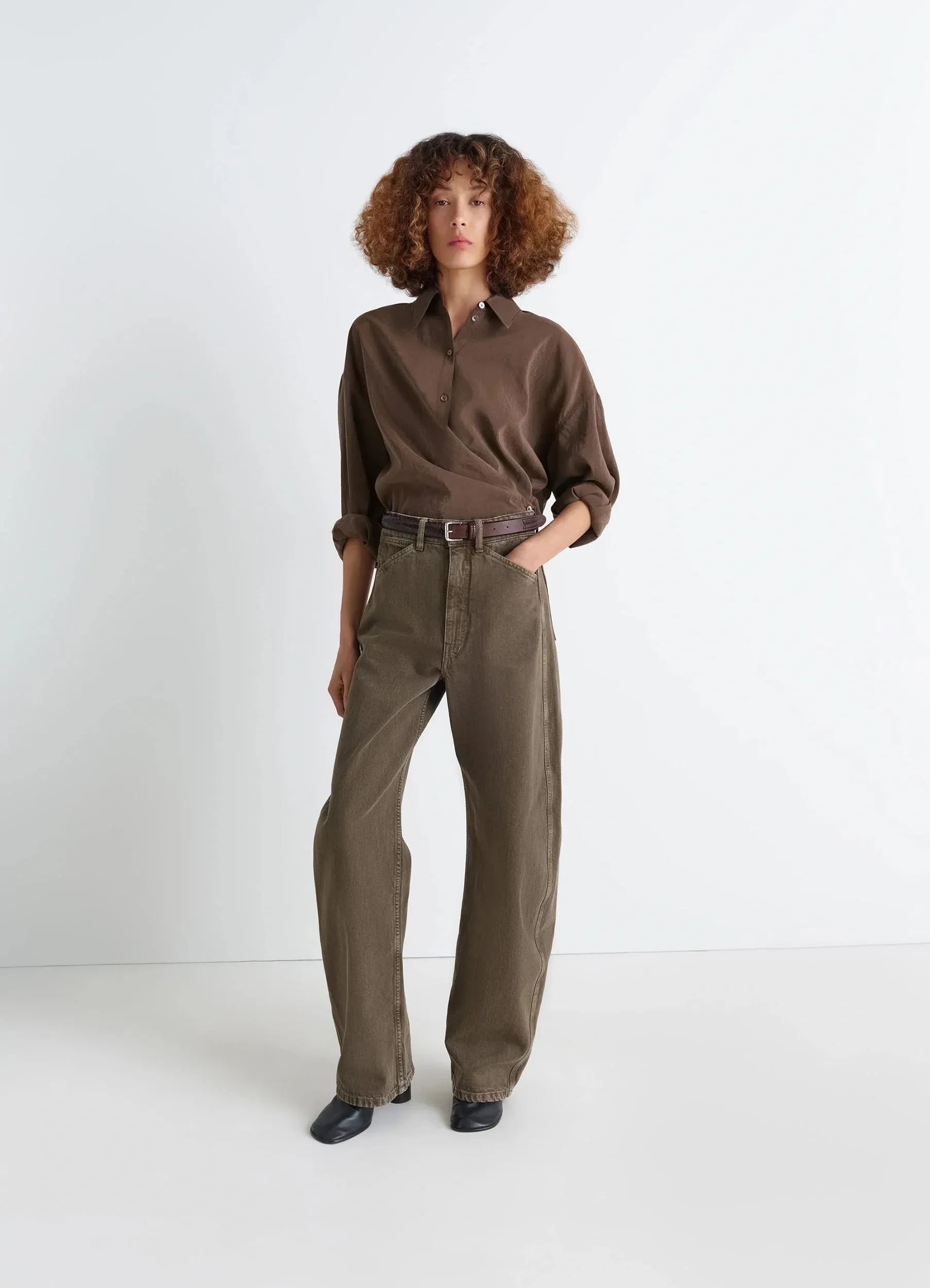 STRAIGHT COLLAR TWISTED SHIRT sold by Lemaire product image thumbnail 2