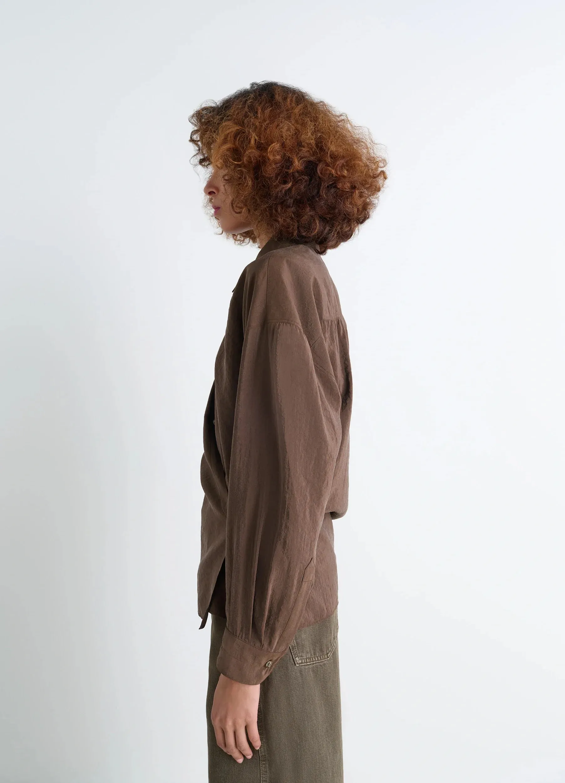 STRAIGHT COLLAR TWISTED SHIRT sold by Lemaire product image thumbnail 5