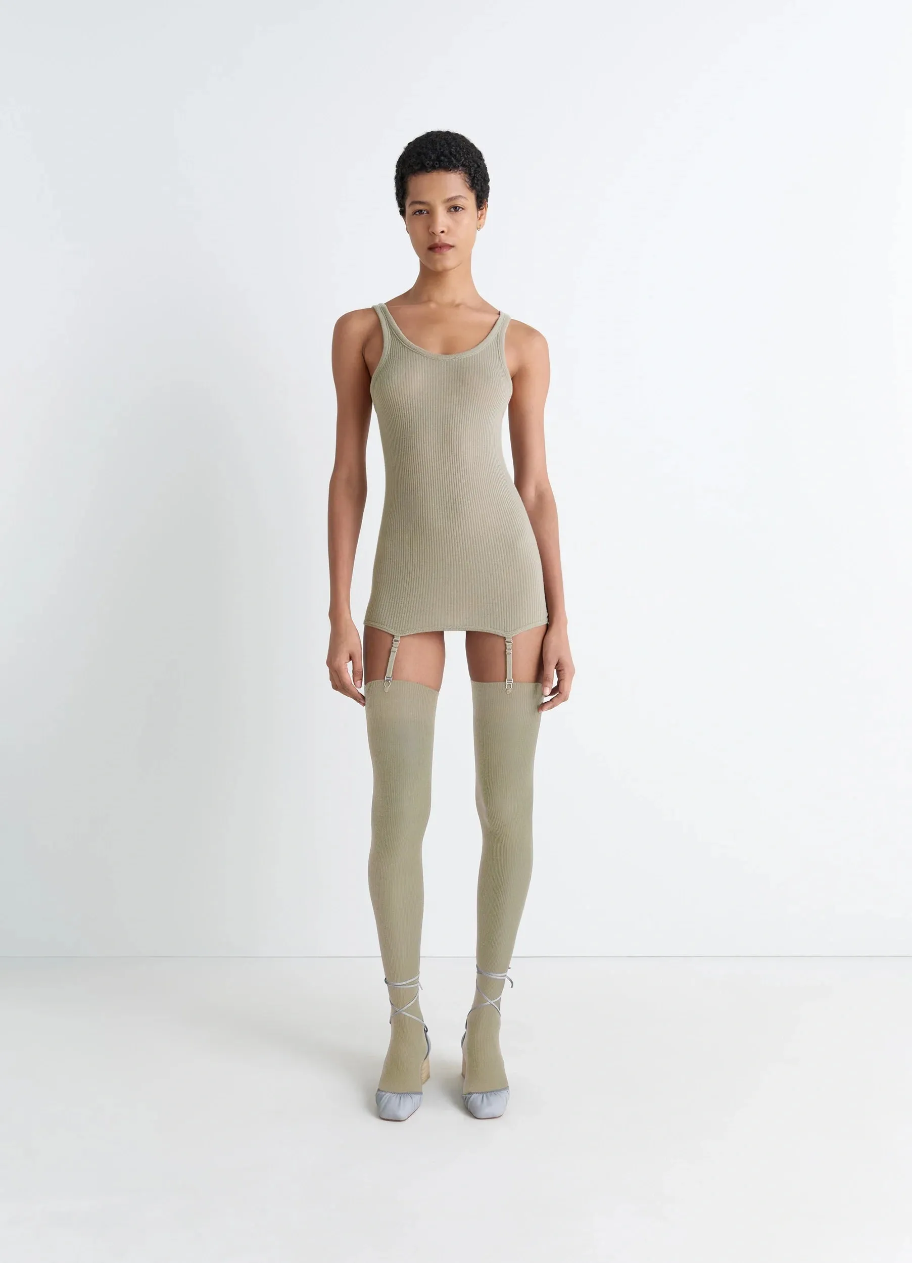 SEAMLESS SHORT SLEEVES TANK TOP WITH SUSPENDERS sold by Lemaire product image thumbnail 2