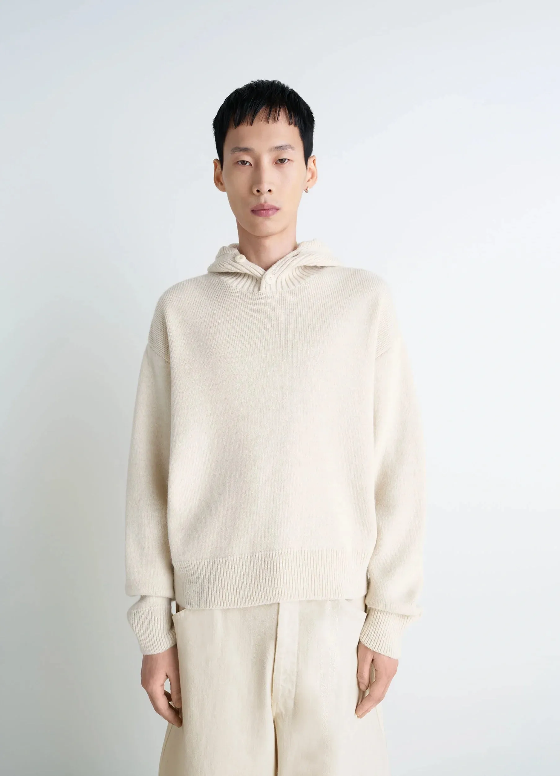 HOODED SWEATER IN WOOL ALPACA sold by Lemaire