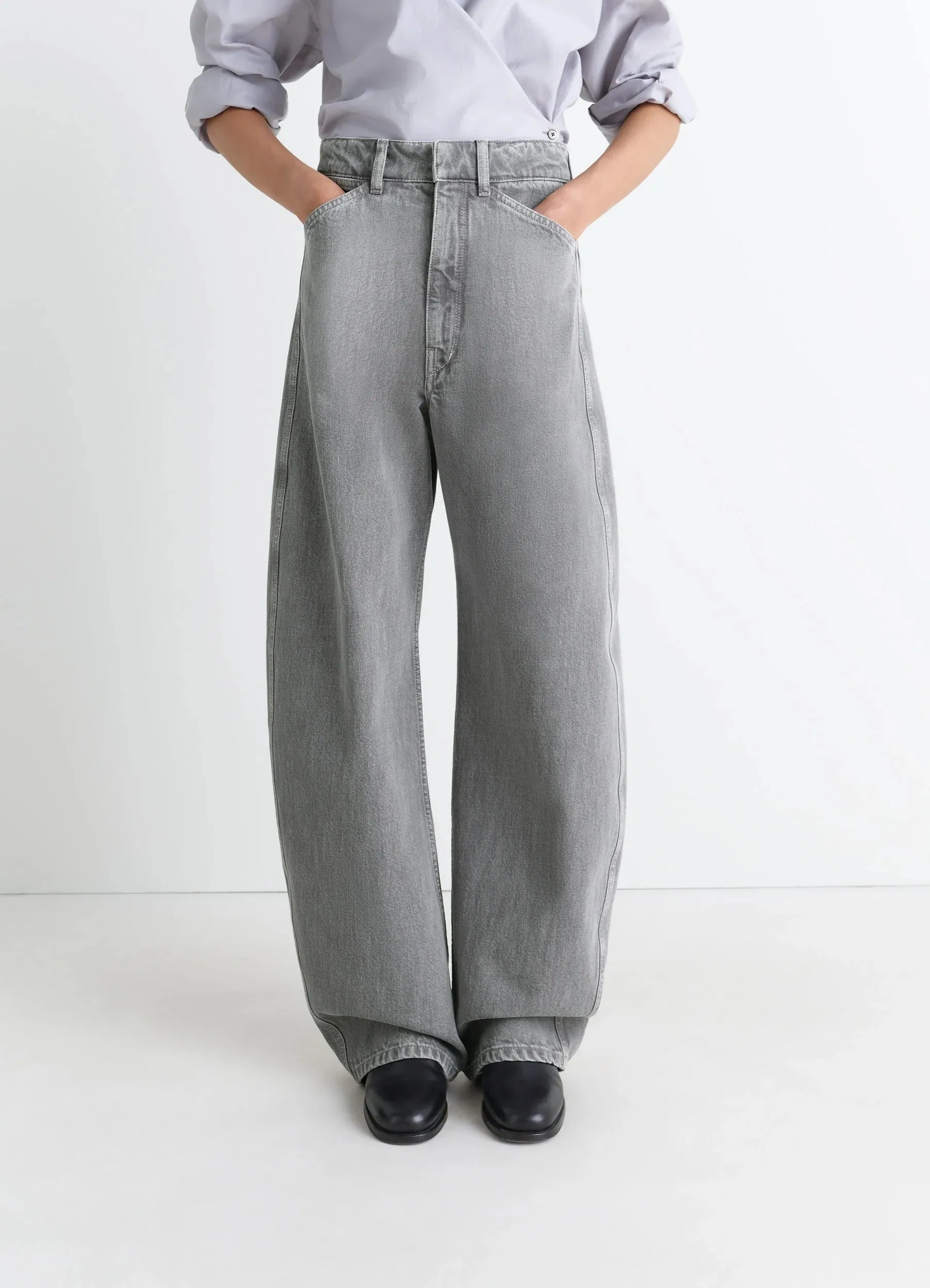 HIGH WAISTED CURVED PANTS sold by Lemaire product image thumbnail 2