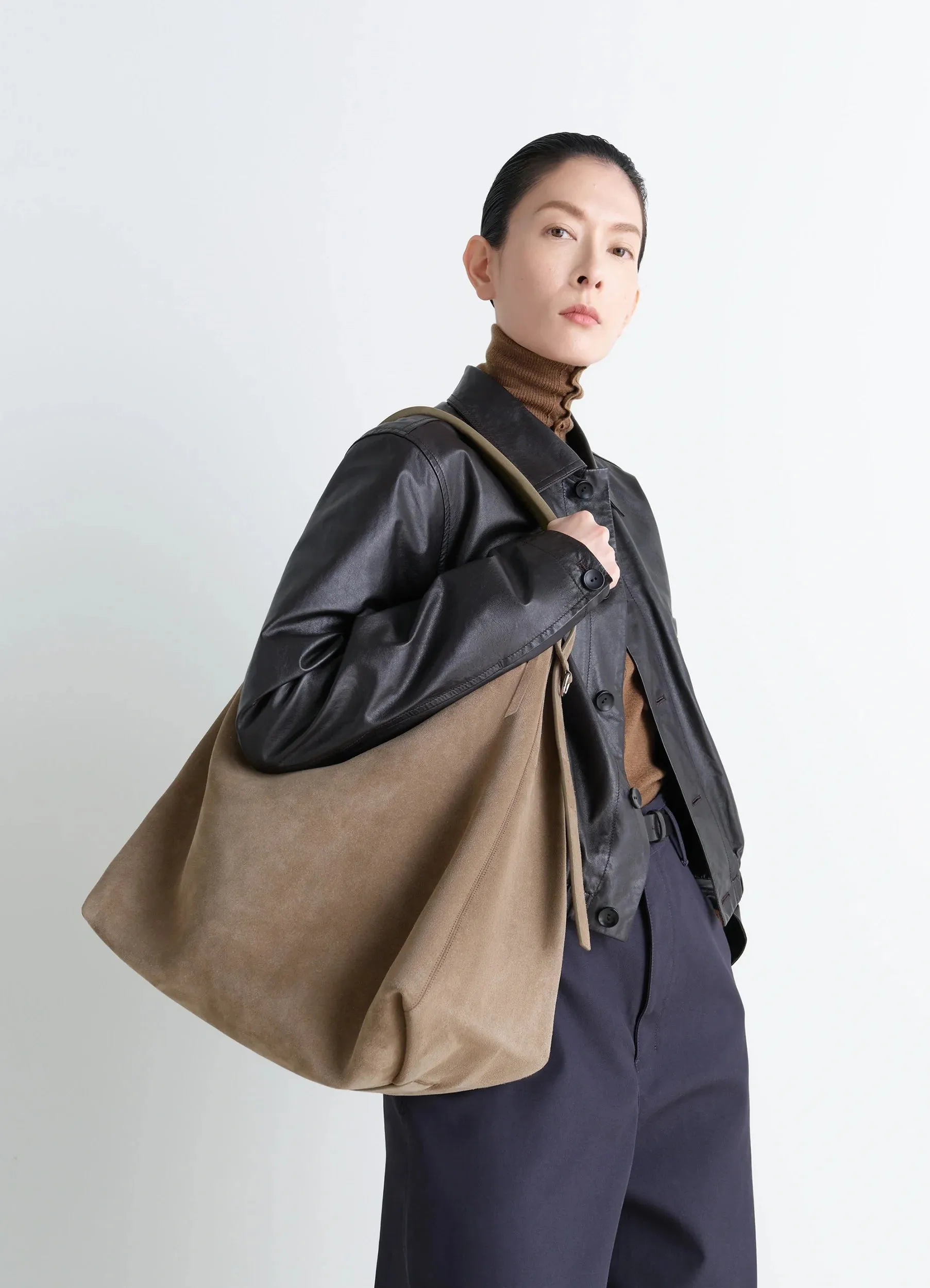 BELTED HOBO BAG IN SUEDE LEATHER sold by Lemaire product image thumbnail 3