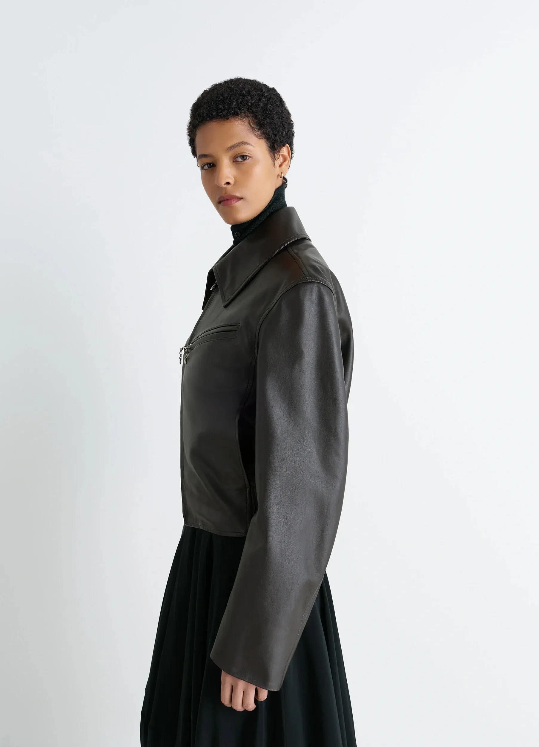 BOXY LEATHER BLOUSON sold by Lemaire product image thumbnail 5