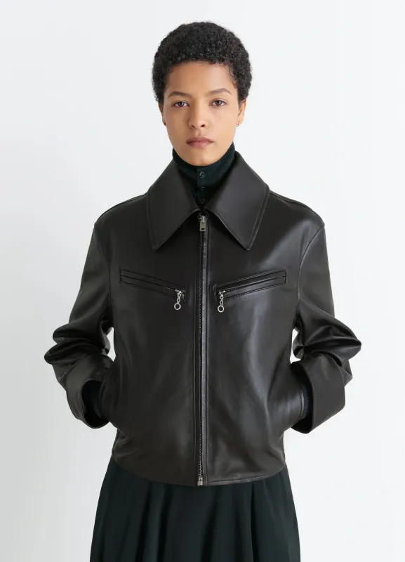 BOXY LEATHER BLOUSON sold by Lemaire
