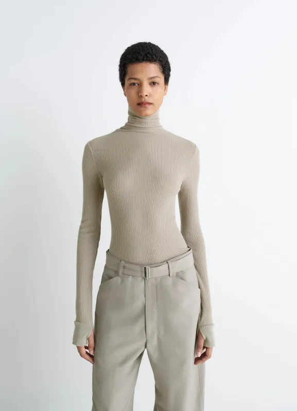 SEAMLESS SHORT SLEEVES HIGH NECK TOP sold by Lemaire