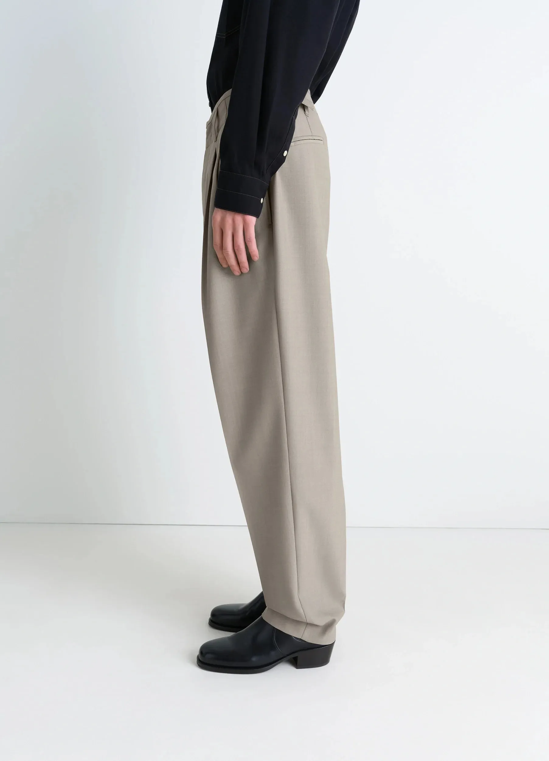 PLEATED PANTS IN POLYWOOL sold by Lemaire product image thumbnail 4