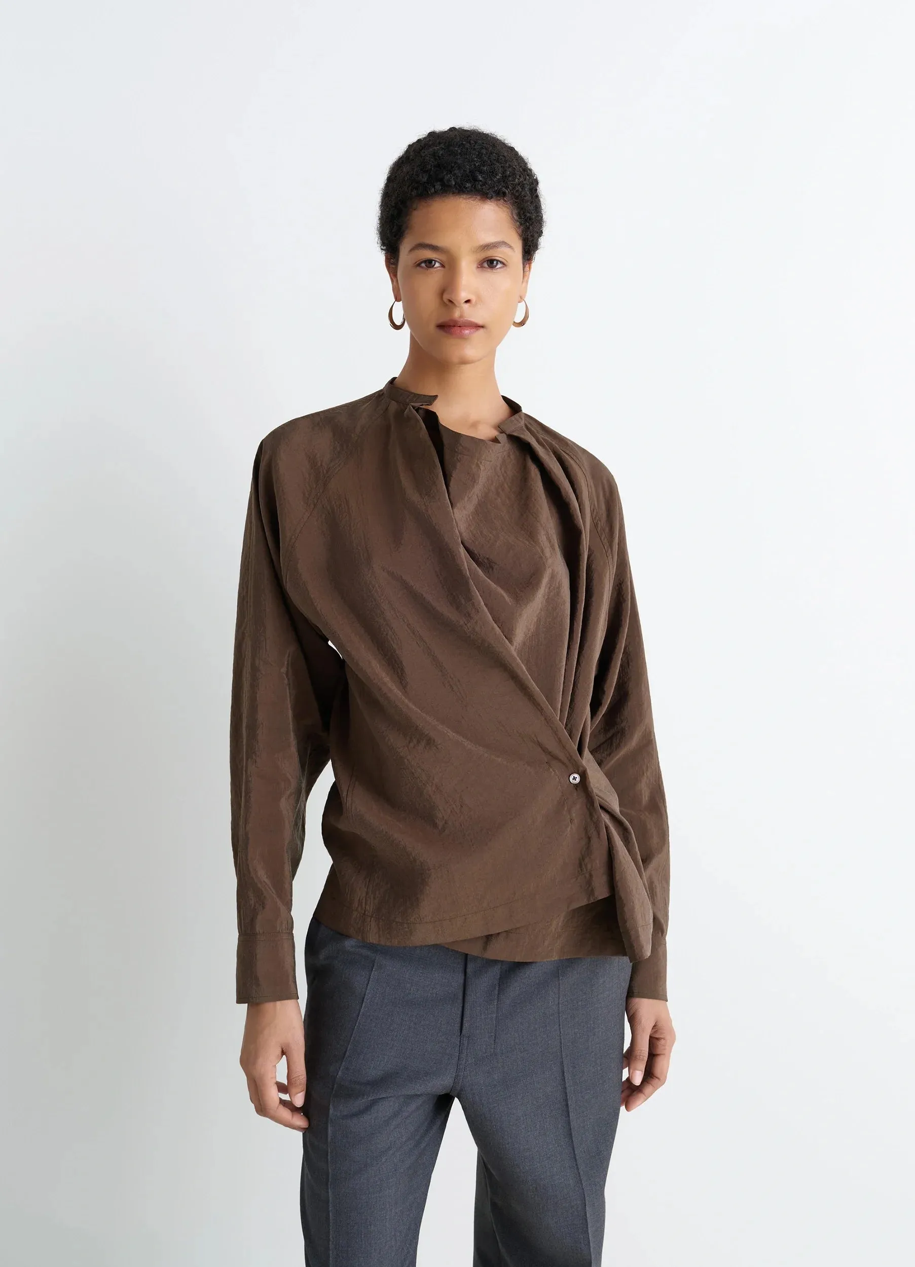 TWISTED TOP IN DRY SILK sold by Lemaire