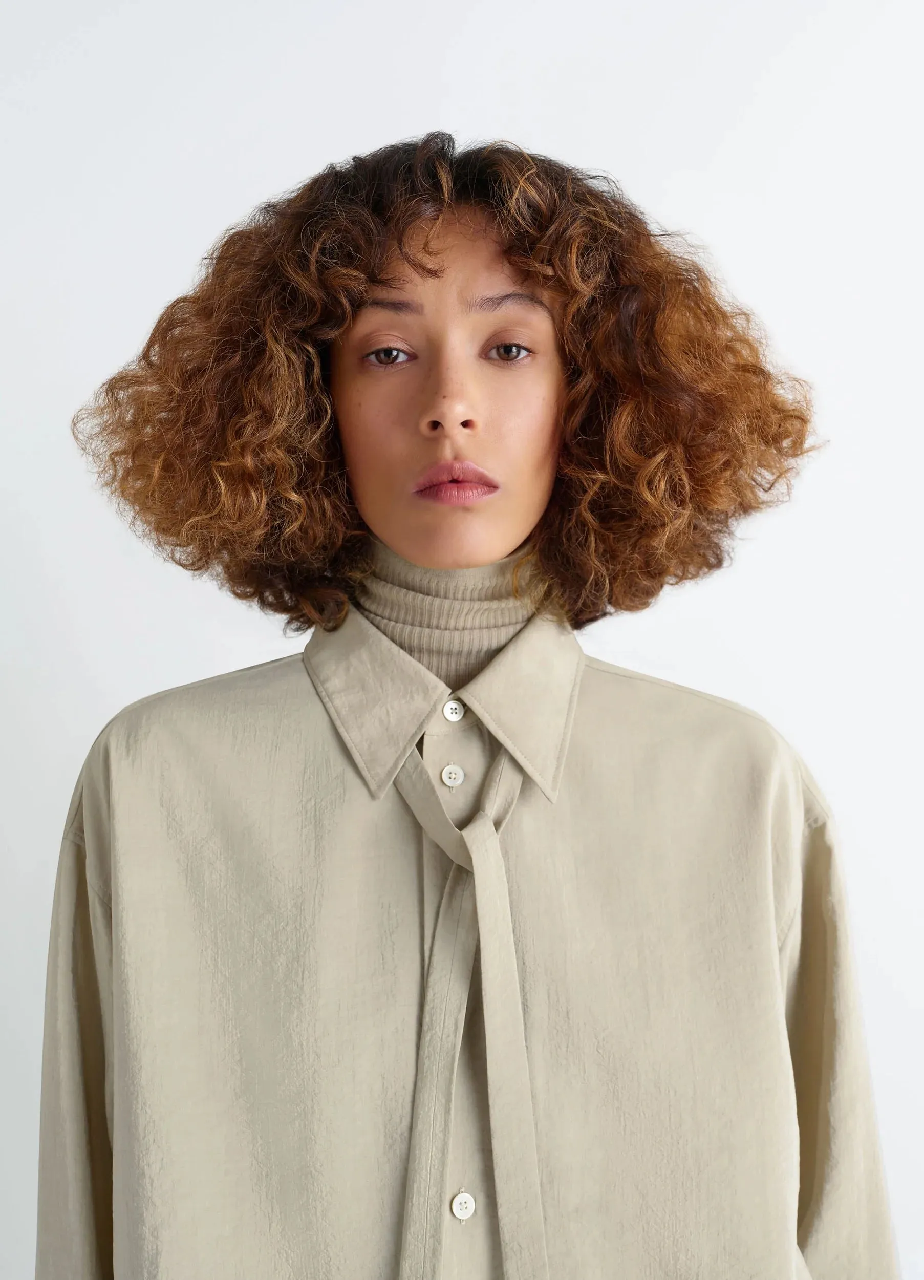 LONG SHIRT WITH TIE sold by Lemaire product image thumbnail 4