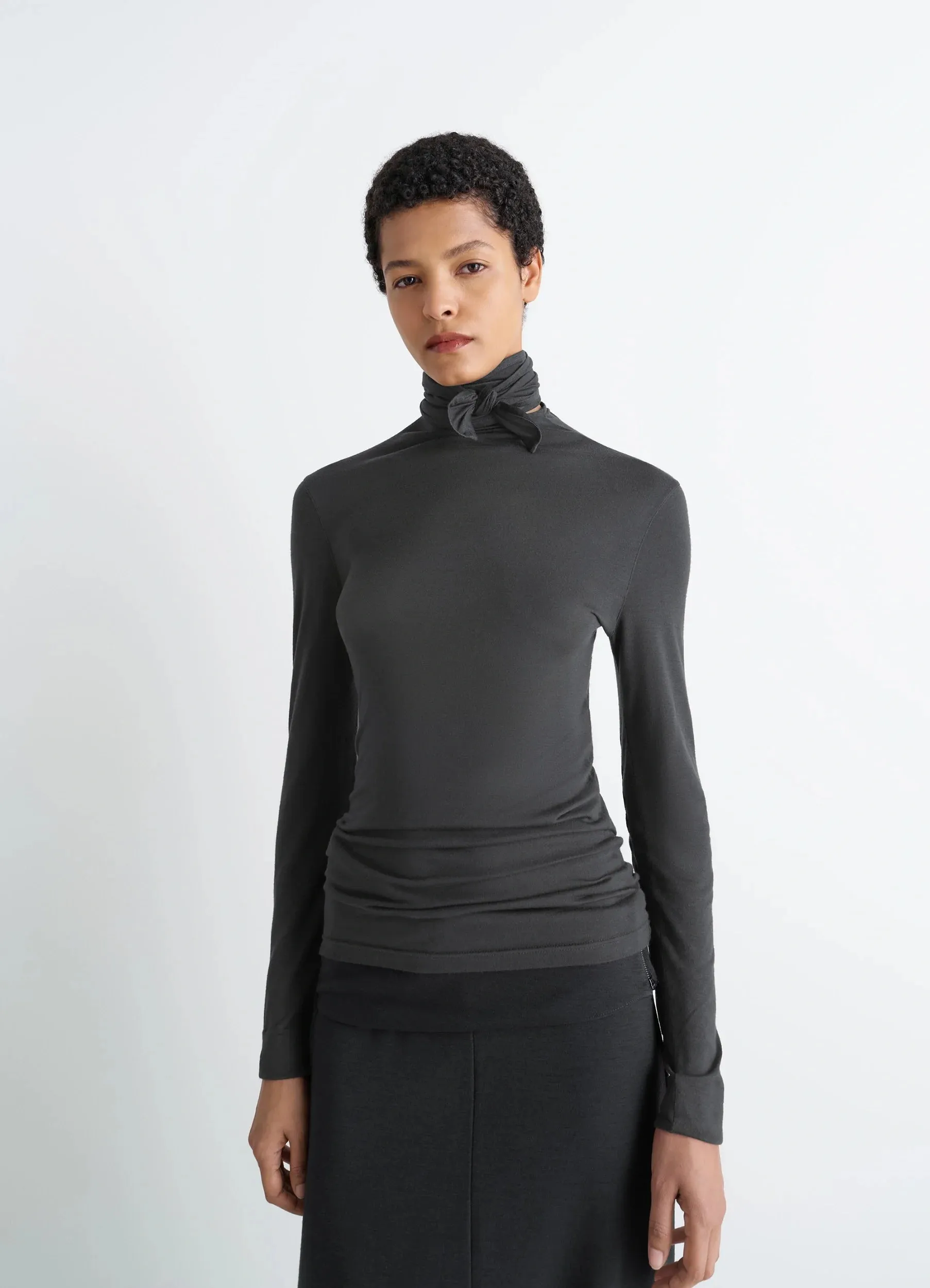 FOULARD TOP WITH PATCHS sold by Lemaire
