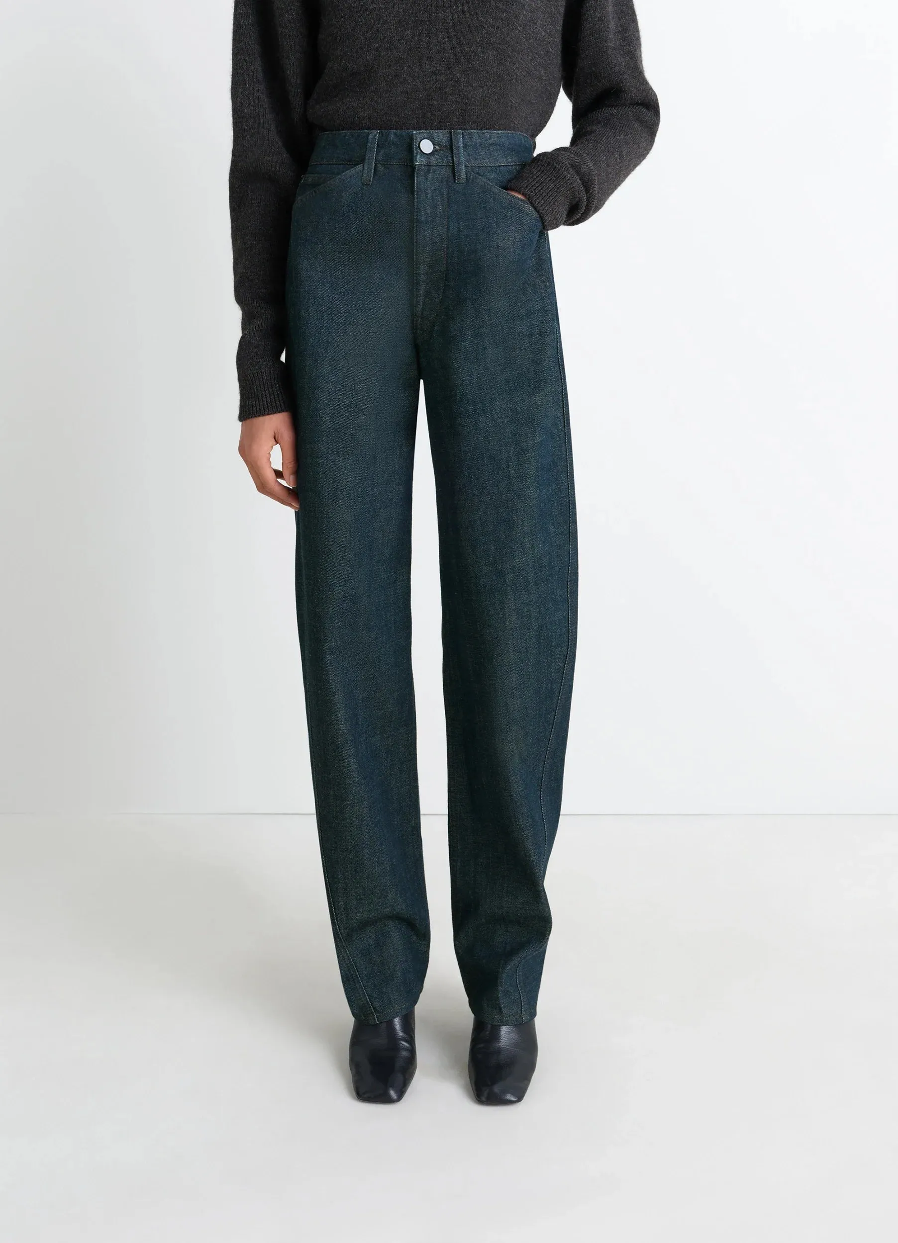 FIVE POCKETS TWISTED PANTS IN DENIM sold by Lemaire product image thumbnail 3
