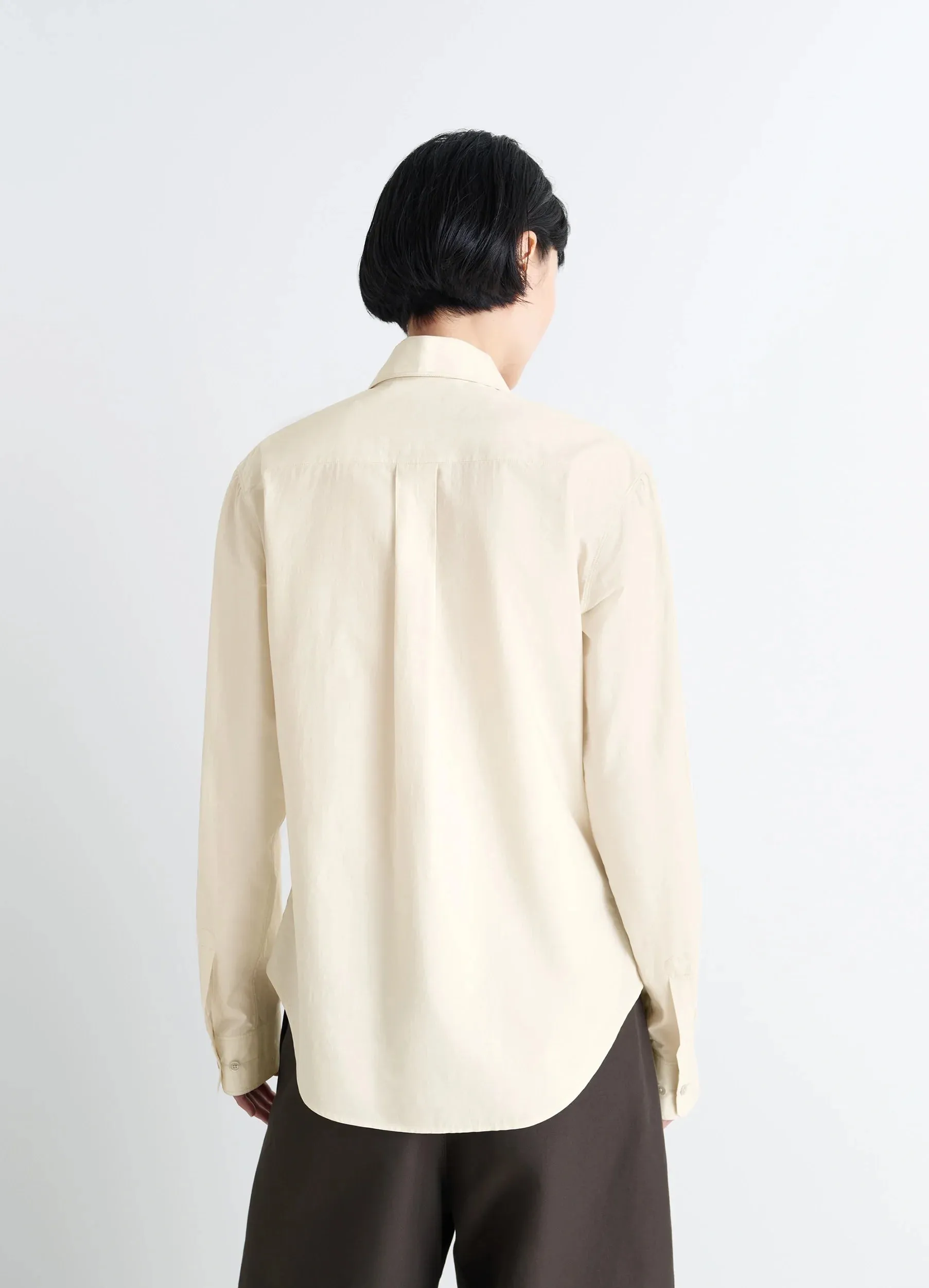 POINTED COLLAR SHIRT IN WASHED COTTON SILK sold by Lemaire product image thumbnail 3