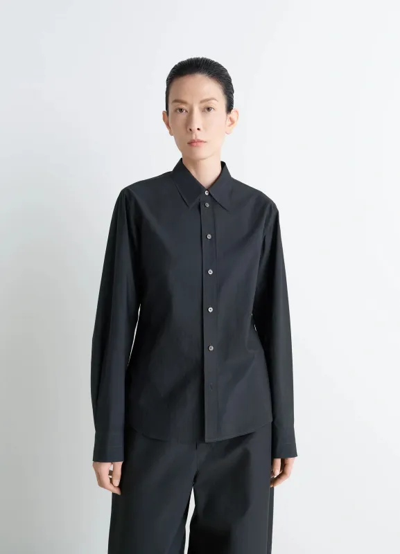 POINTED COLLAR SHIRT IN WASHED COTTON SILK sold by Lemaire