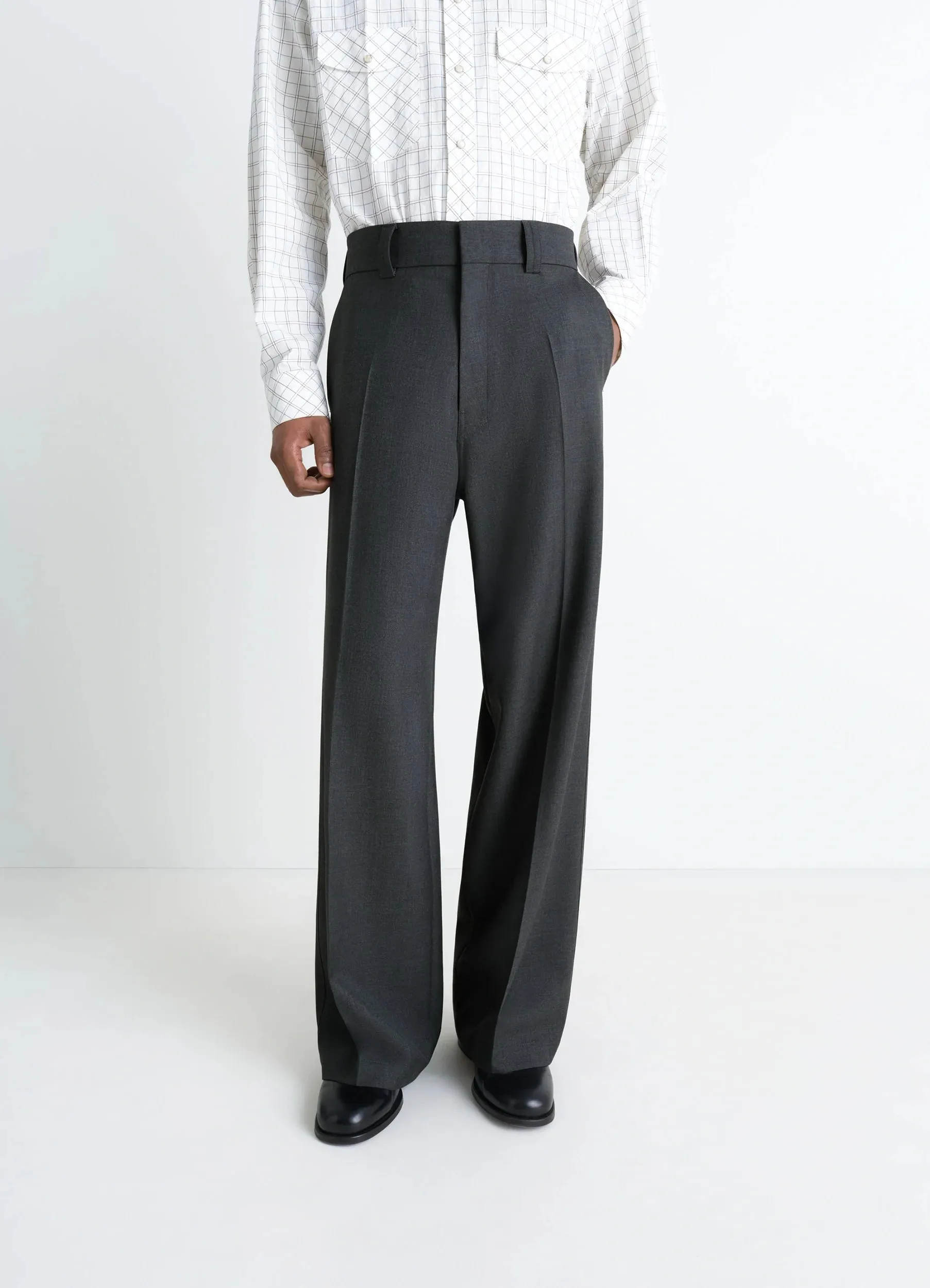STRAIGHT TAILORED PANTS IN POLYWOOL sold by Lemaire product image thumbnail 3