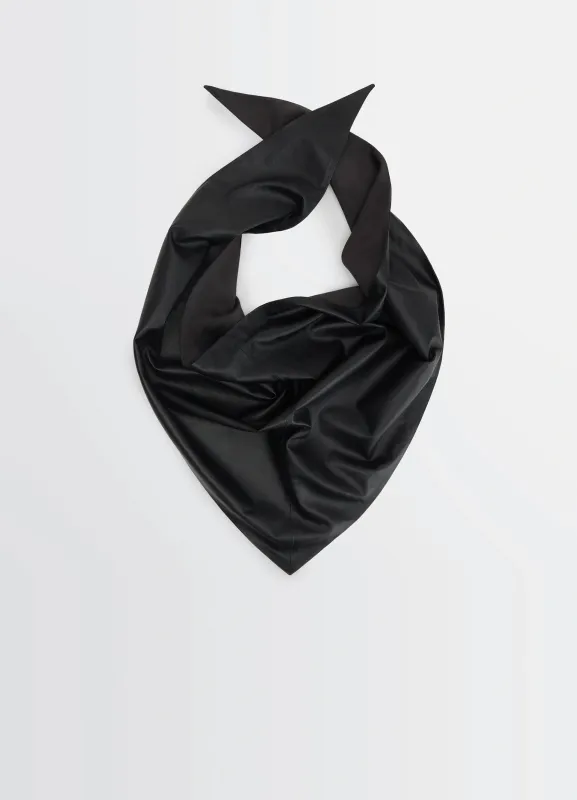 LARGE LEATHER TRIANGLE SCARF made by Lemaire