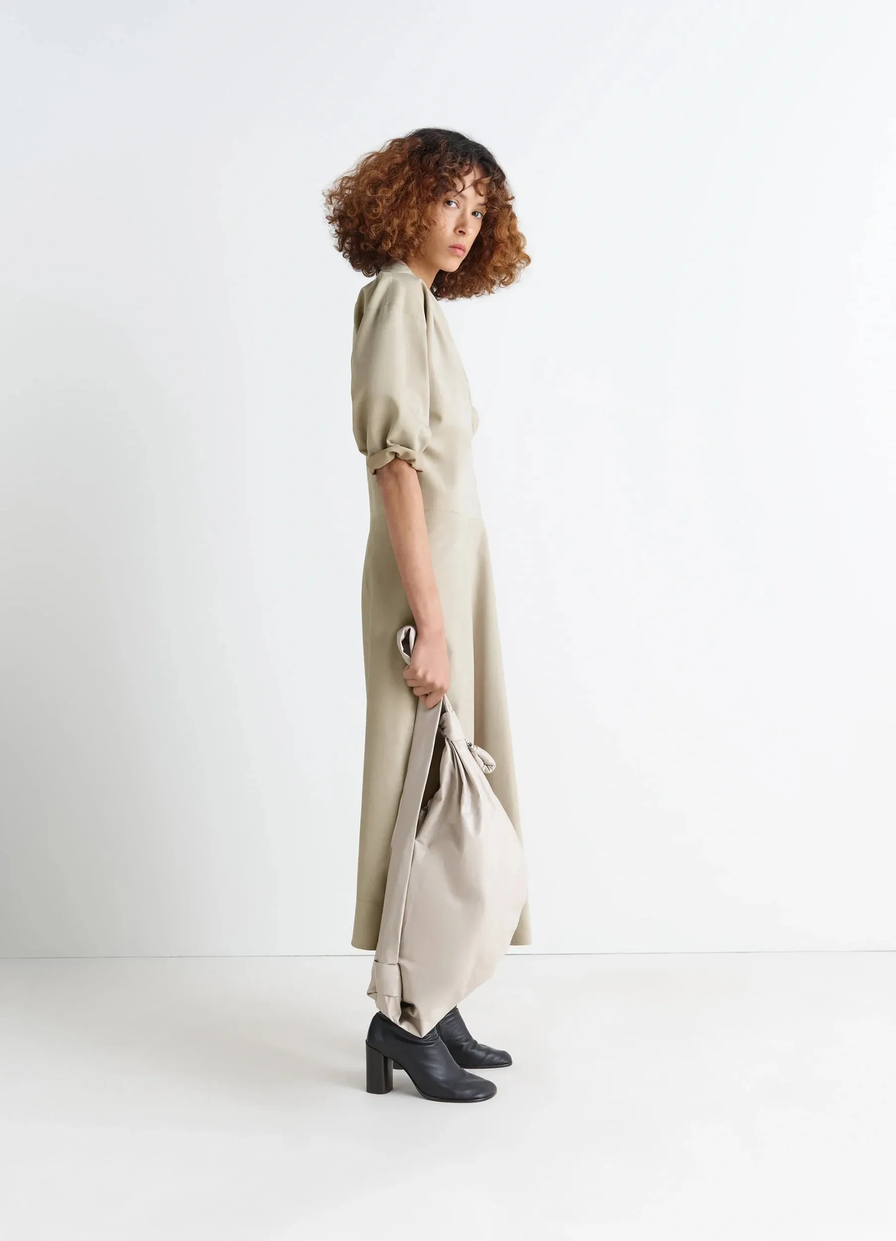 LEATHER V-NECK DRESS sold by Lemaire product image thumbnail 3