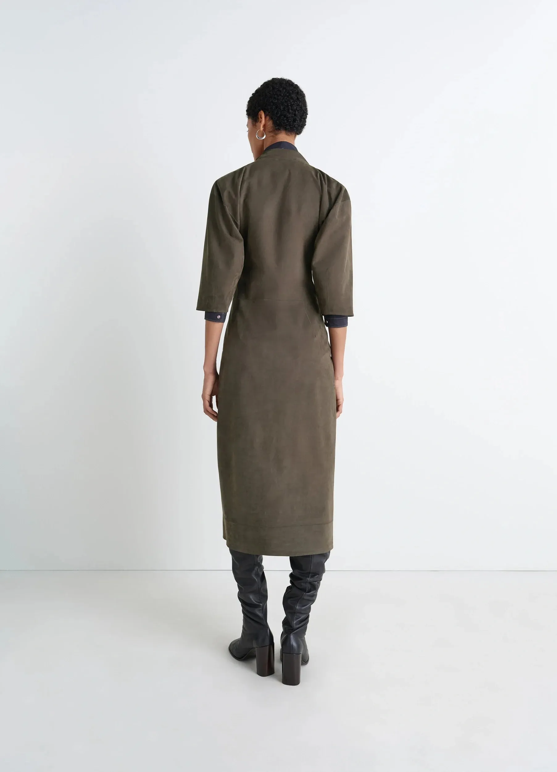 LEATHER V-NECK DRESS sold by Lemaire product image thumbnail 4