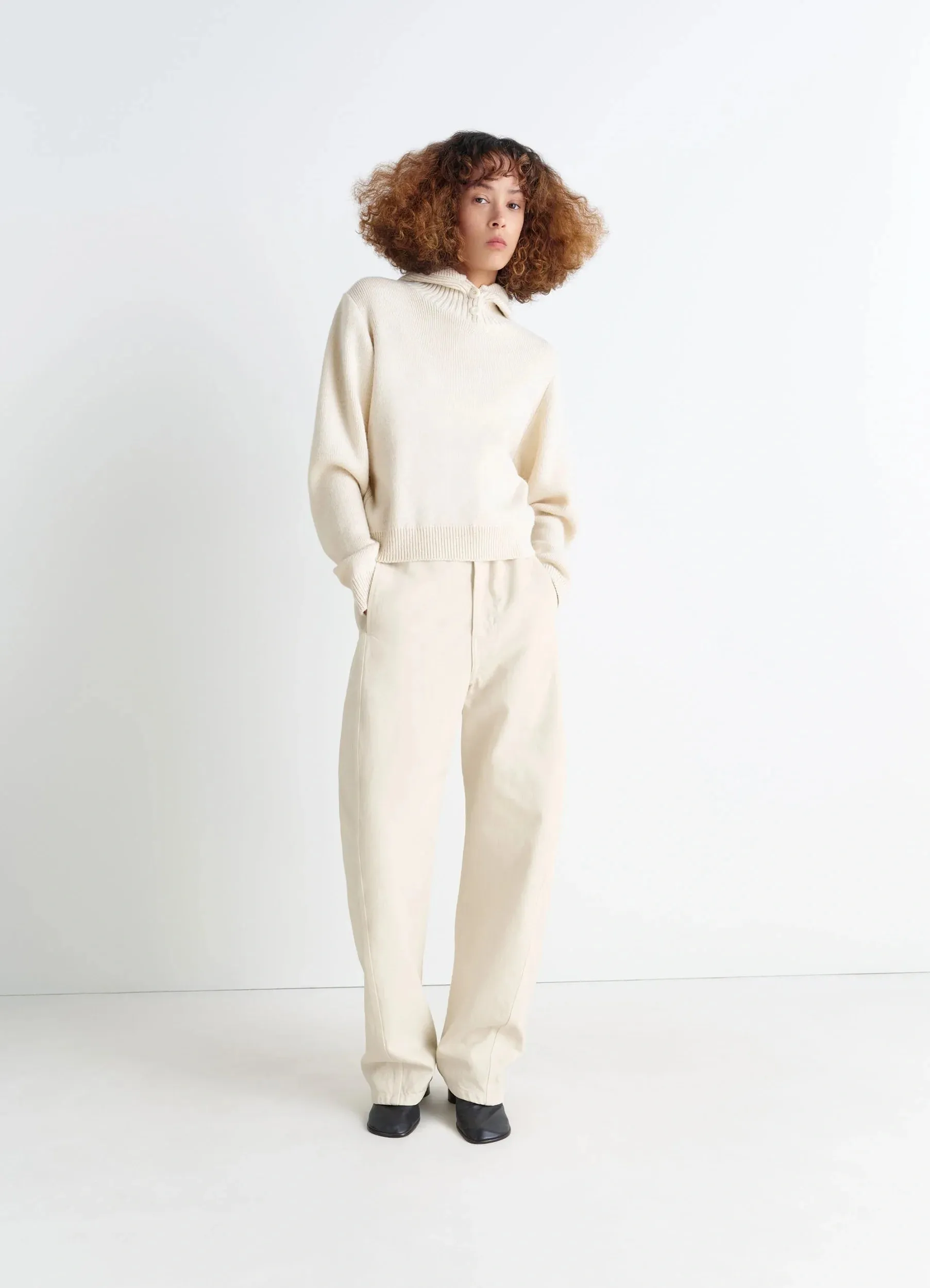 SWEATER WITH HOOD IN WOOL ALPACA sold by Lemaire product image thumbnail 2
