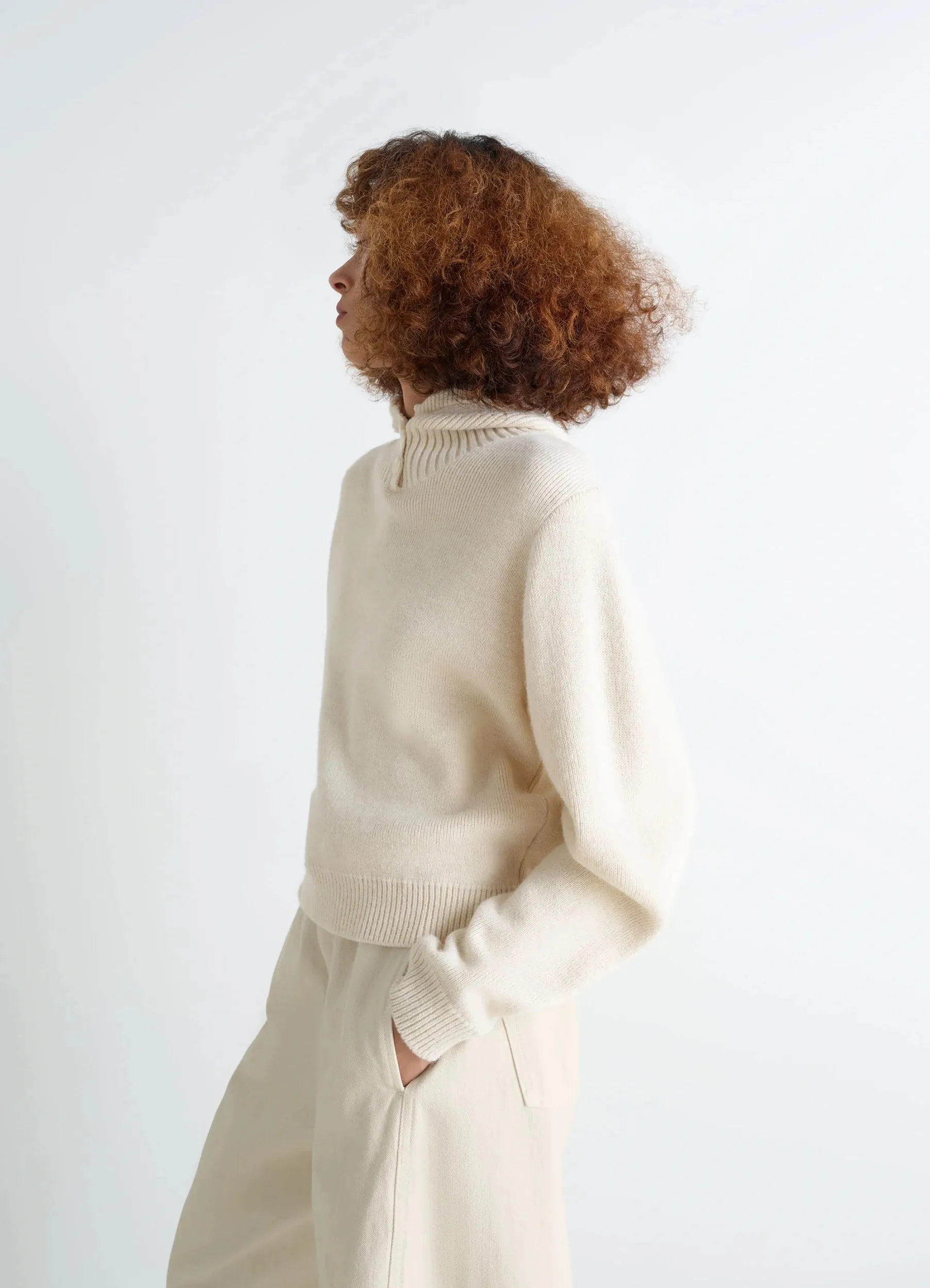 SWEATER WITH HOOD IN WOOL ALPACA sold by Lemaire product image thumbnail 5