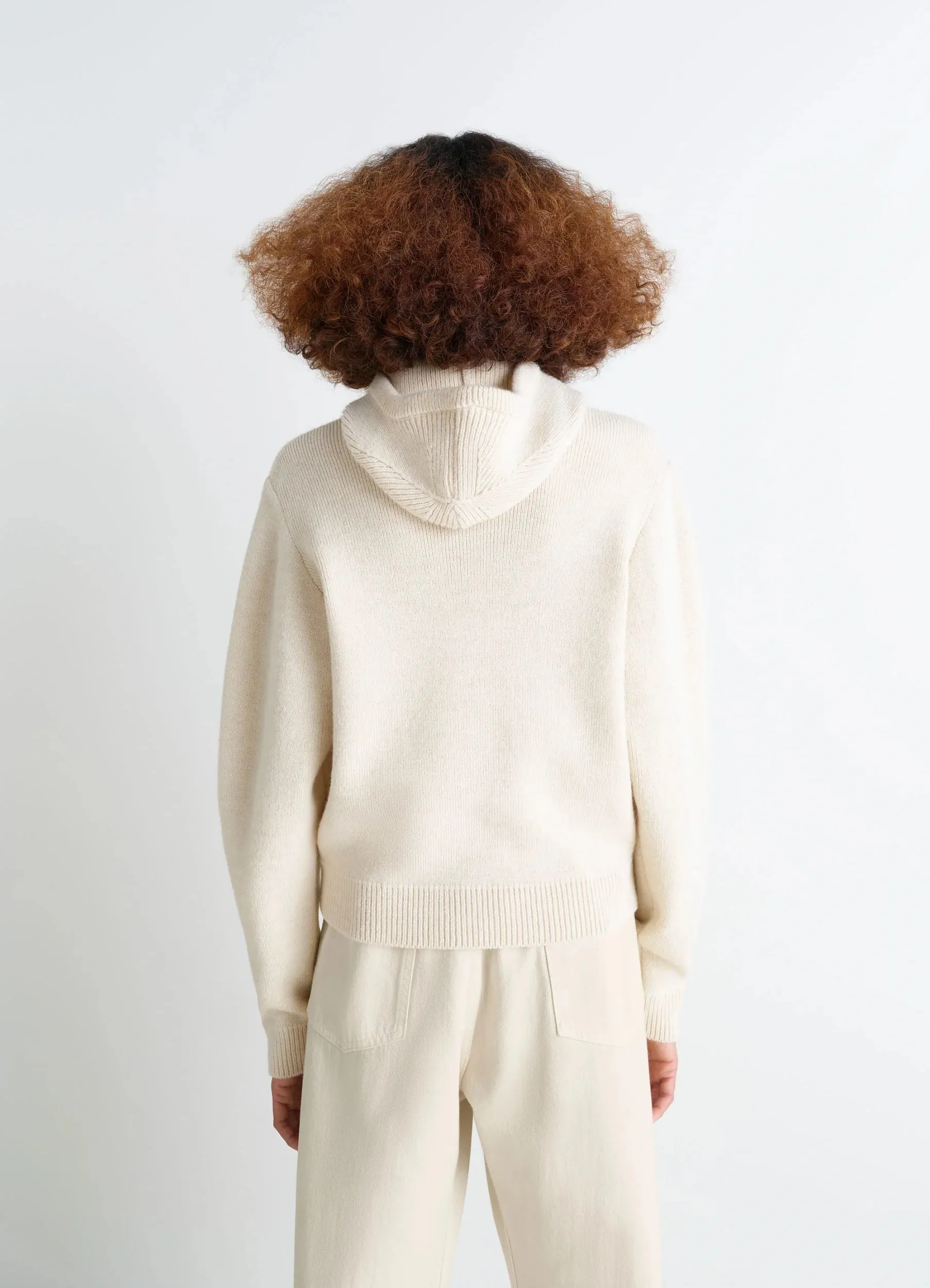 SWEATER WITH HOOD IN WOOL ALPACA sold by Lemaire product image thumbnail 4