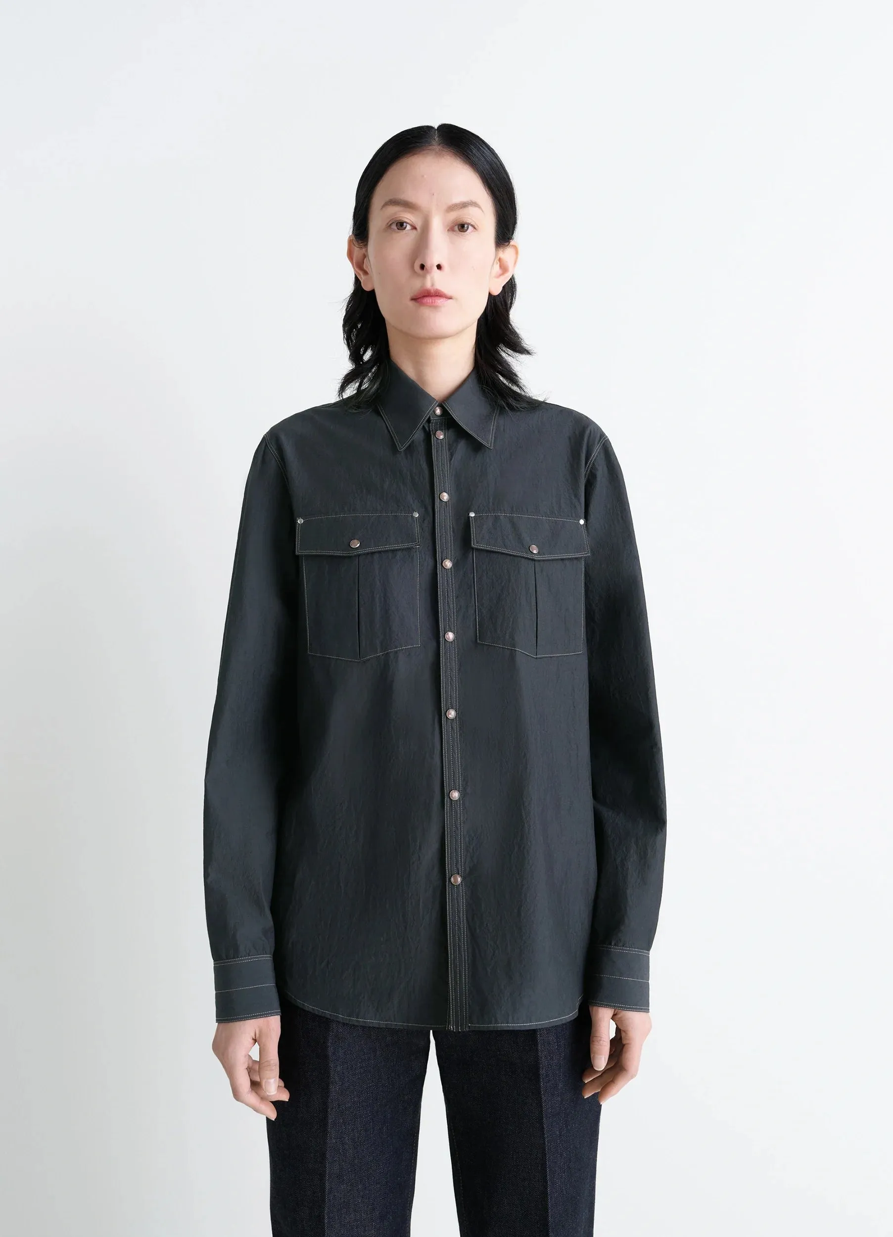 CHEST-POCKET FITTED SHIRT sold by Lemaire product image thumbnail 3