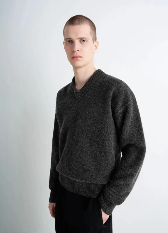 BOXY V NECK SWEATER sold by Lemaire