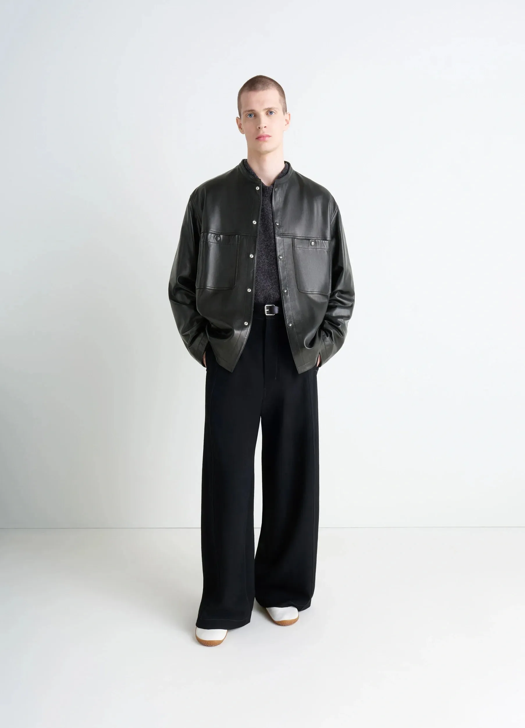 LEATHER COLLARSTAND OVERSHIRT sold by Lemaire product image thumbnail 2