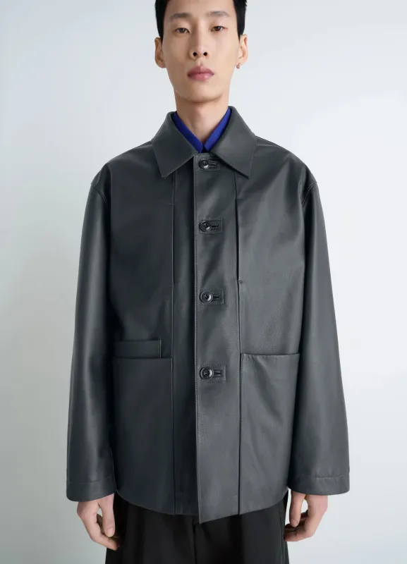 LEATHER WORKWEAR JACKET made by Lemaire