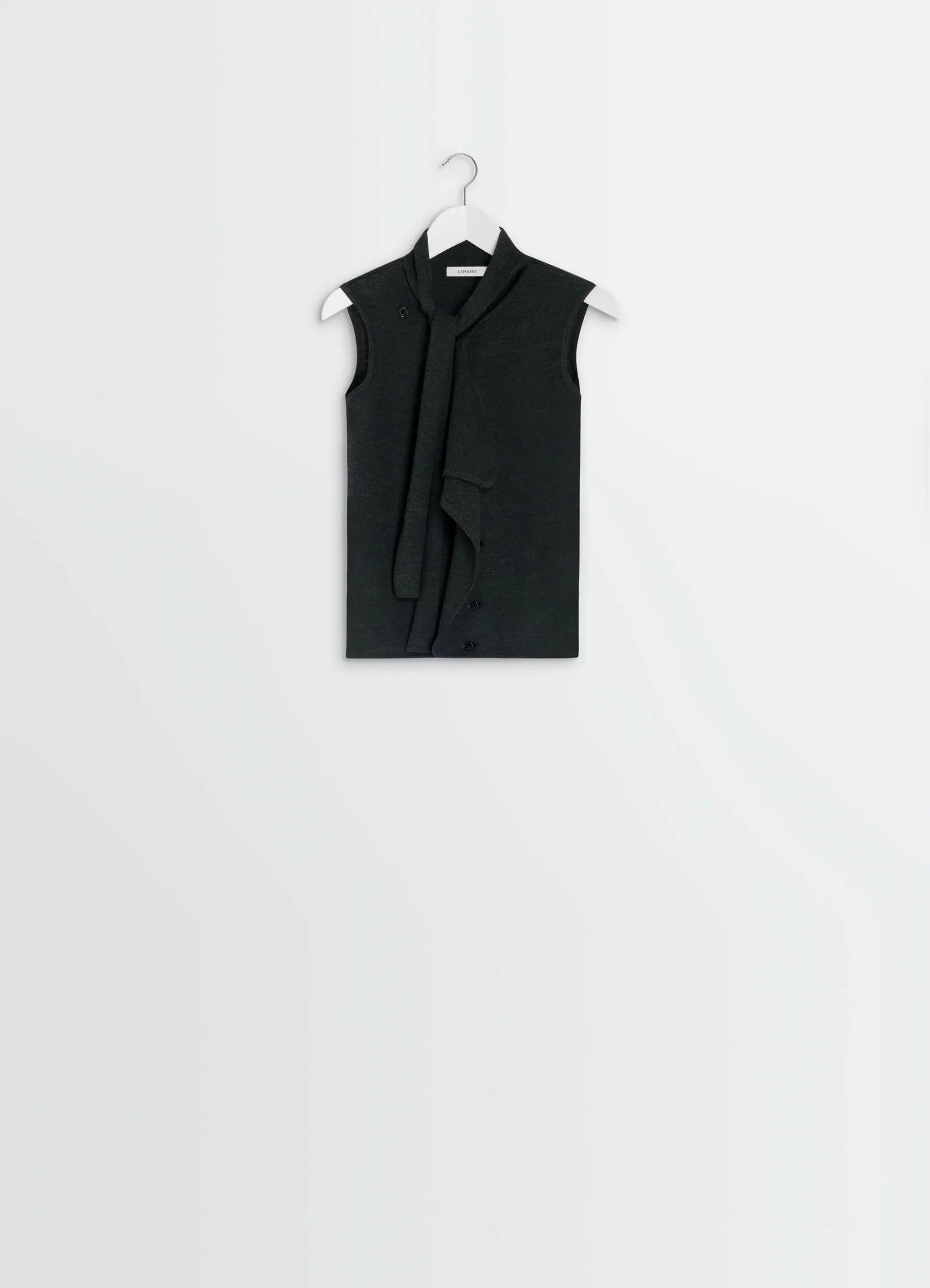 ASYMMETRICAL SLEEVELESS CARDIGAN IN MERINO BLEND sold by Lemaire product image thumbnail 5