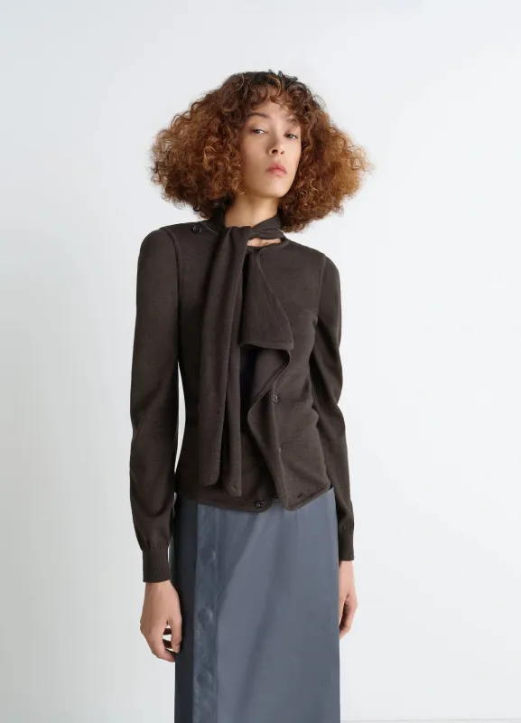 ASYMMETRICAL SLEEVELESS CARDIGAN sold by Lemaire