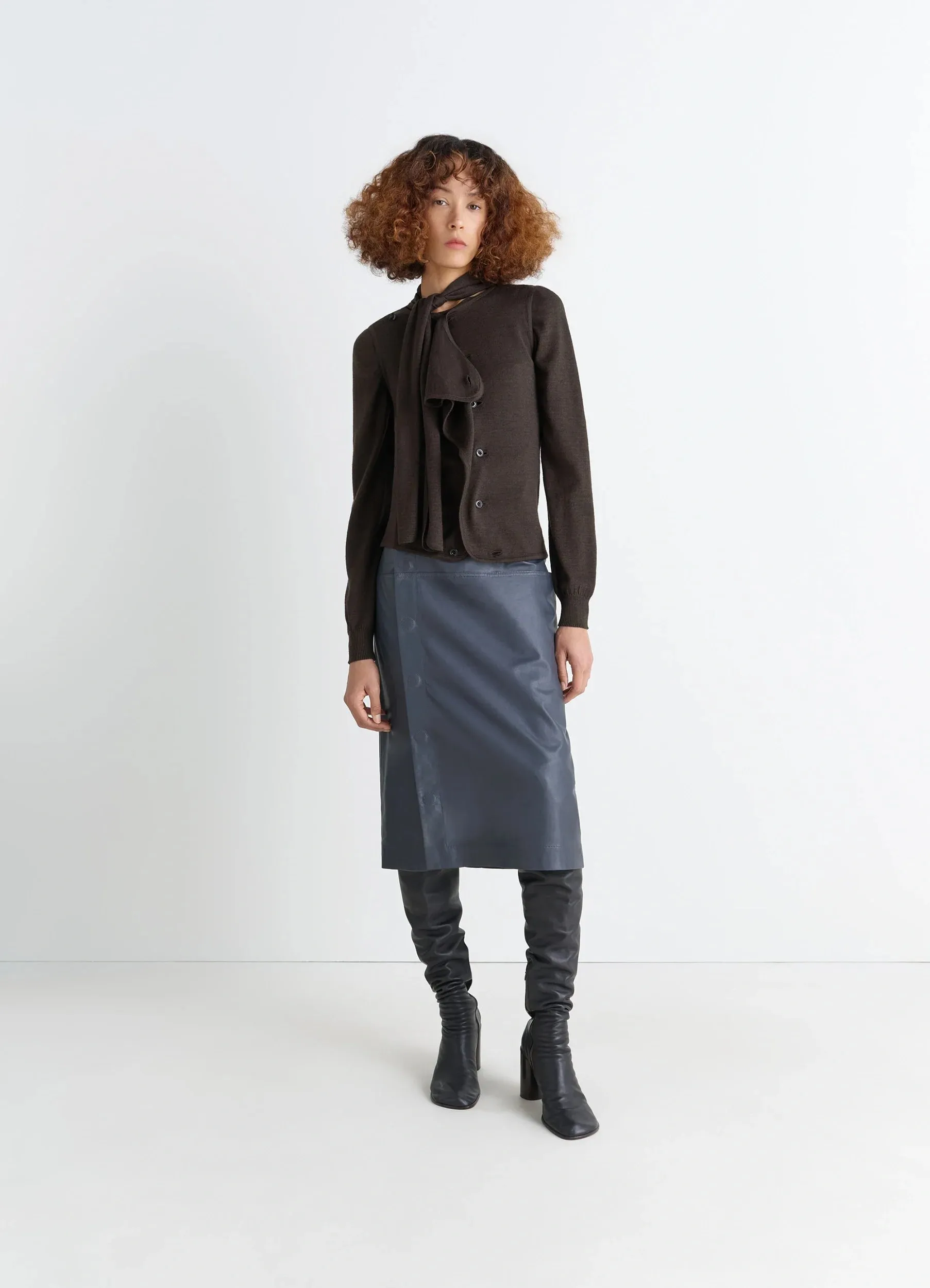 ASYMMETRICAL SLEEVELESS CARDIGAN sold by Lemaire product image thumbnail 2