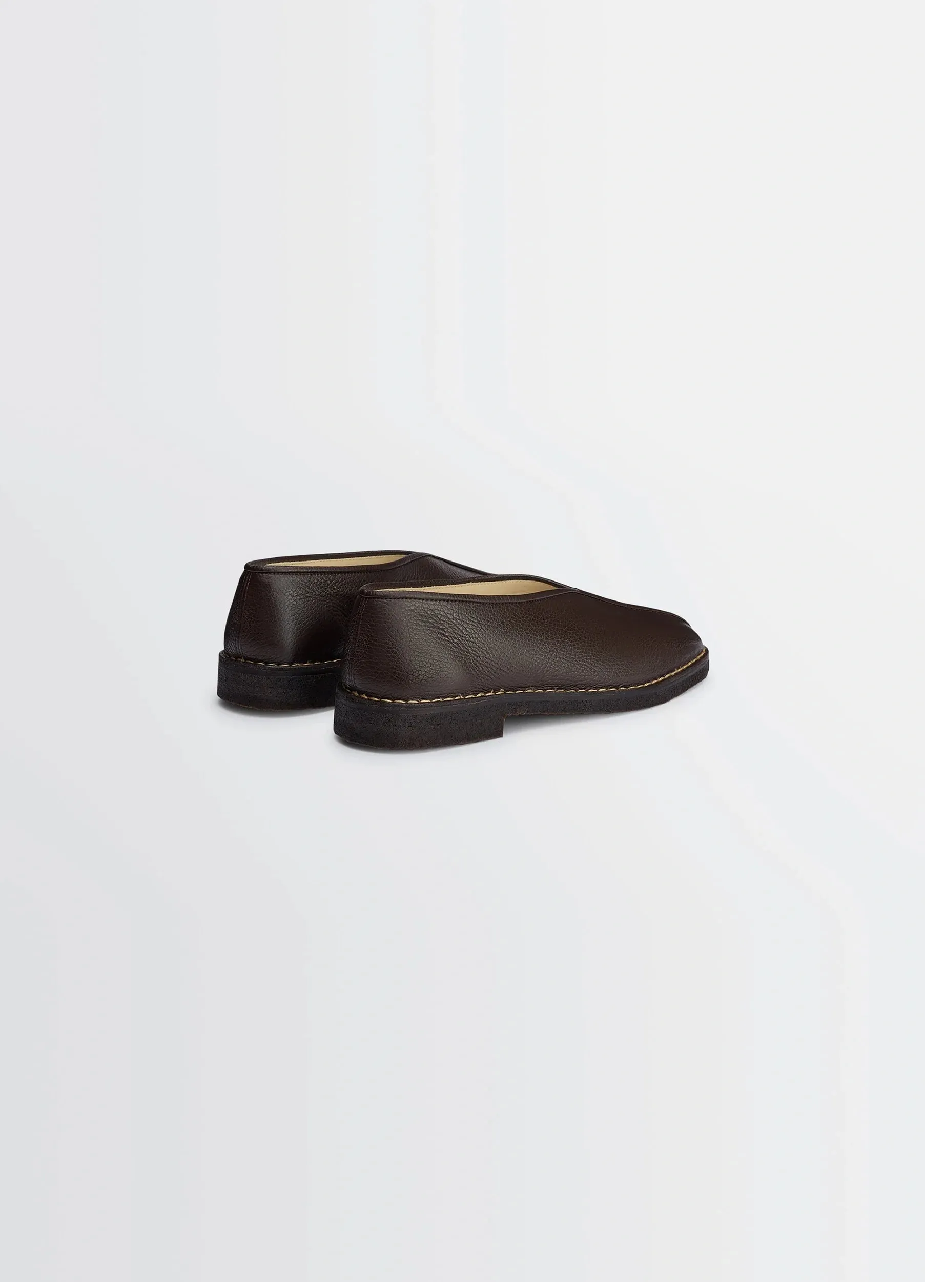 PIPED CREPE SLIPPERS IN LEATHER sold by Lemaire product image thumbnail 4