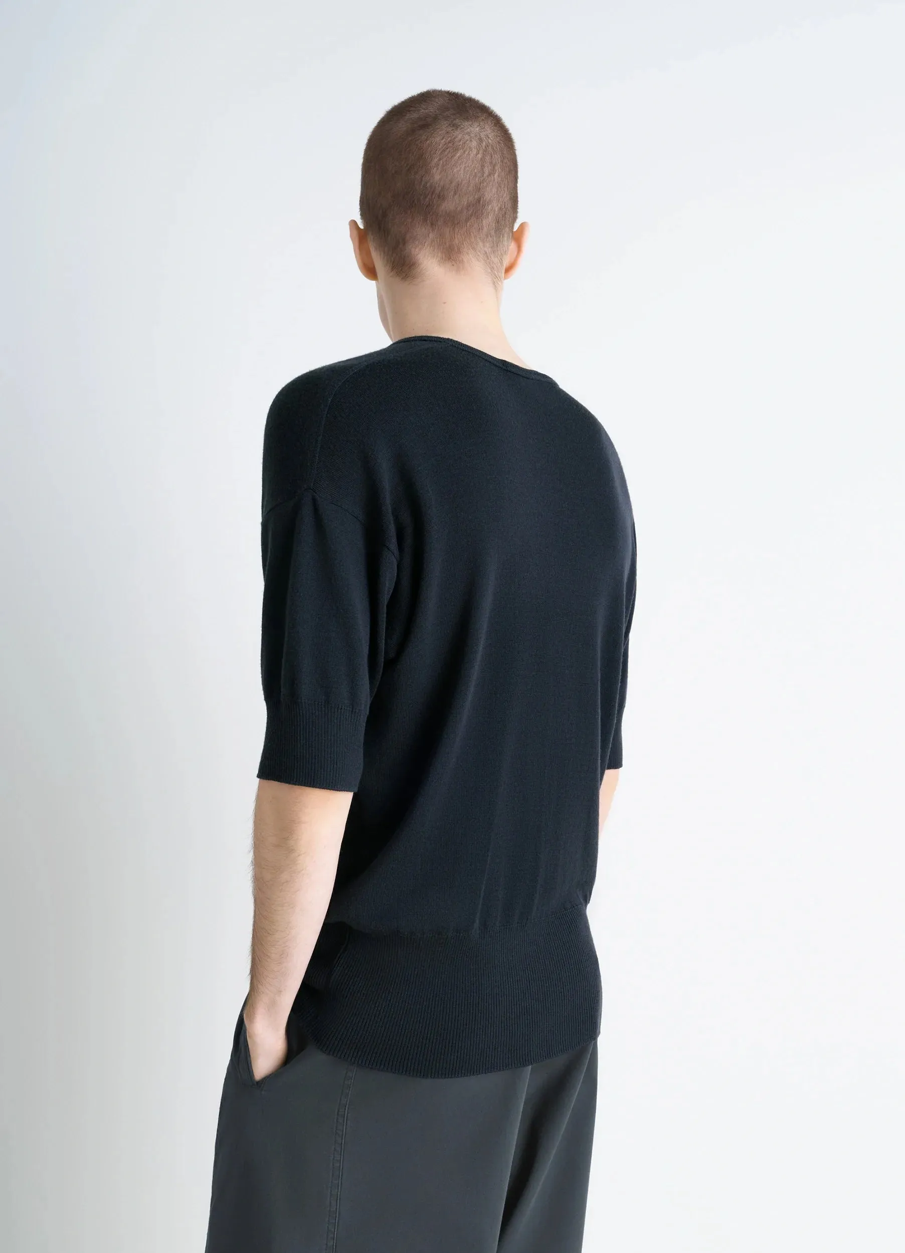SHORT SLEEVES TOP IN FINE WOOL sold by Lemaire product image thumbnail 4
