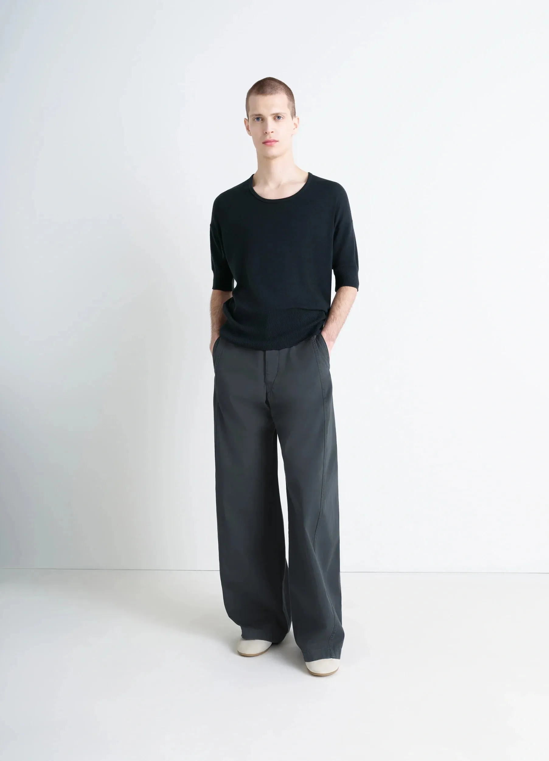 SHORT SLEEVES TOP IN FINE WOOL sold by Lemaire product image thumbnail 2
