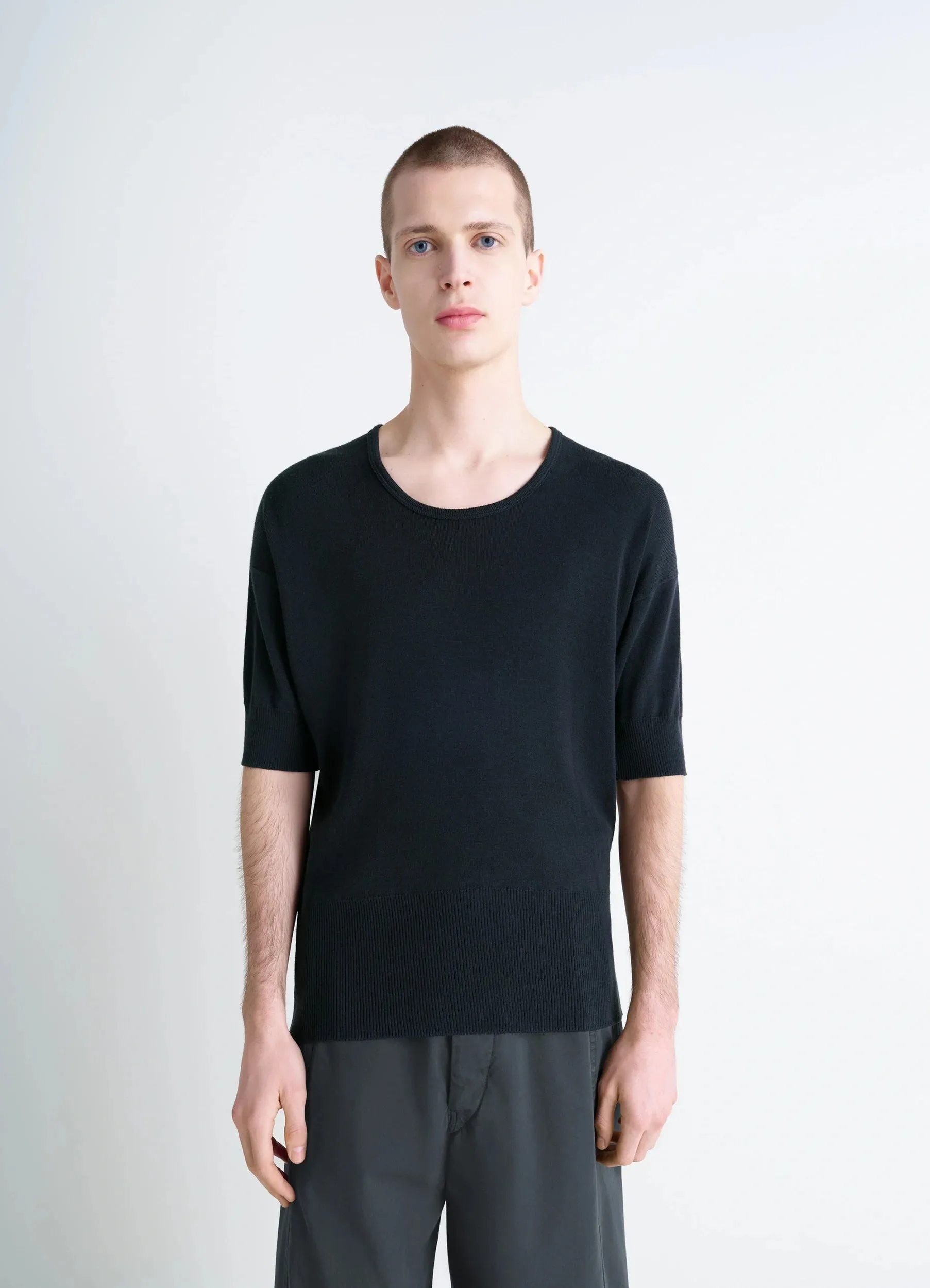 SHORT SLEEVES TOP IN FINE WOOL sold by Lemaire