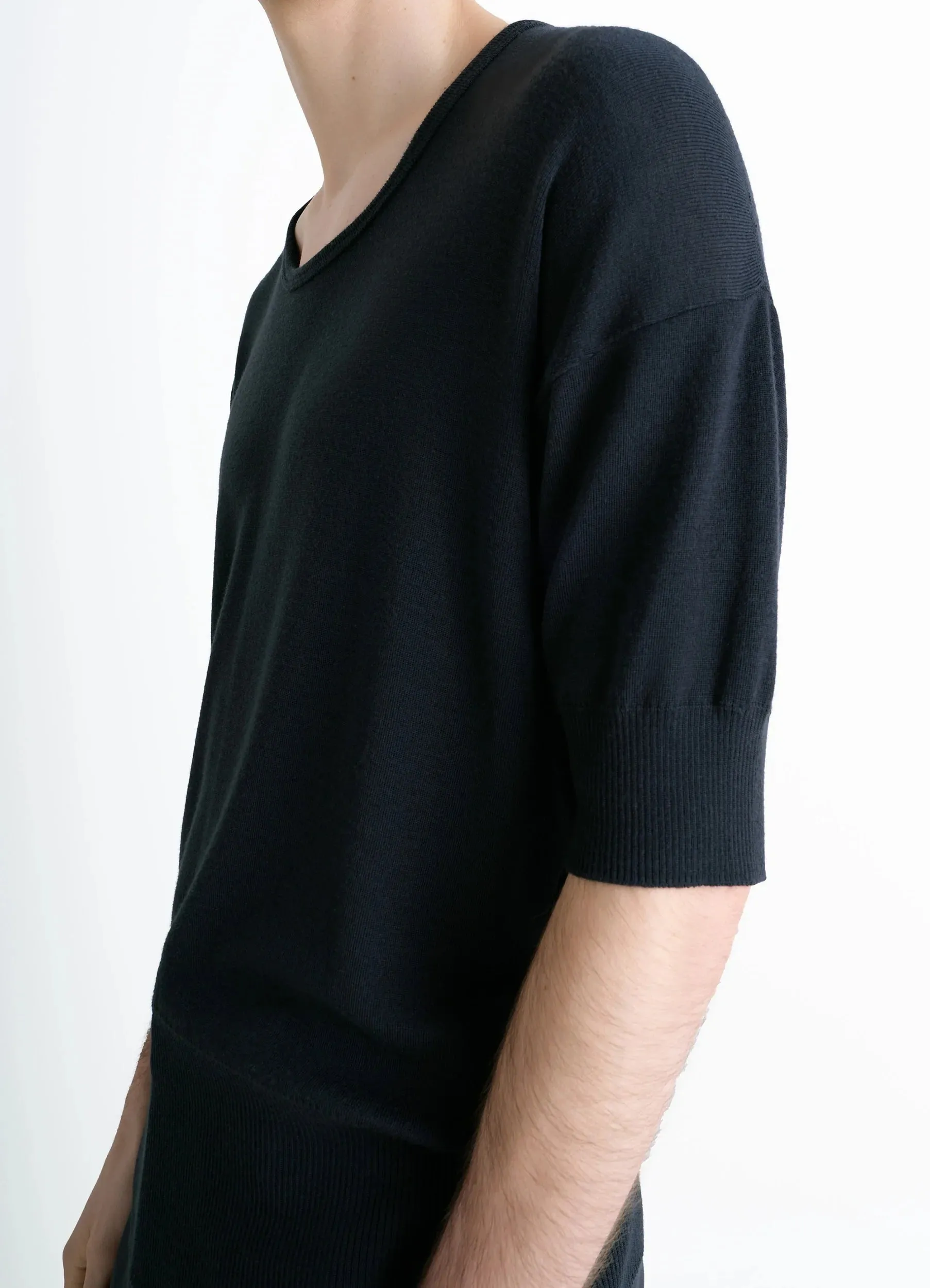SHORT SLEEVES TOP IN FINE WOOL sold by Lemaire product image thumbnail 3